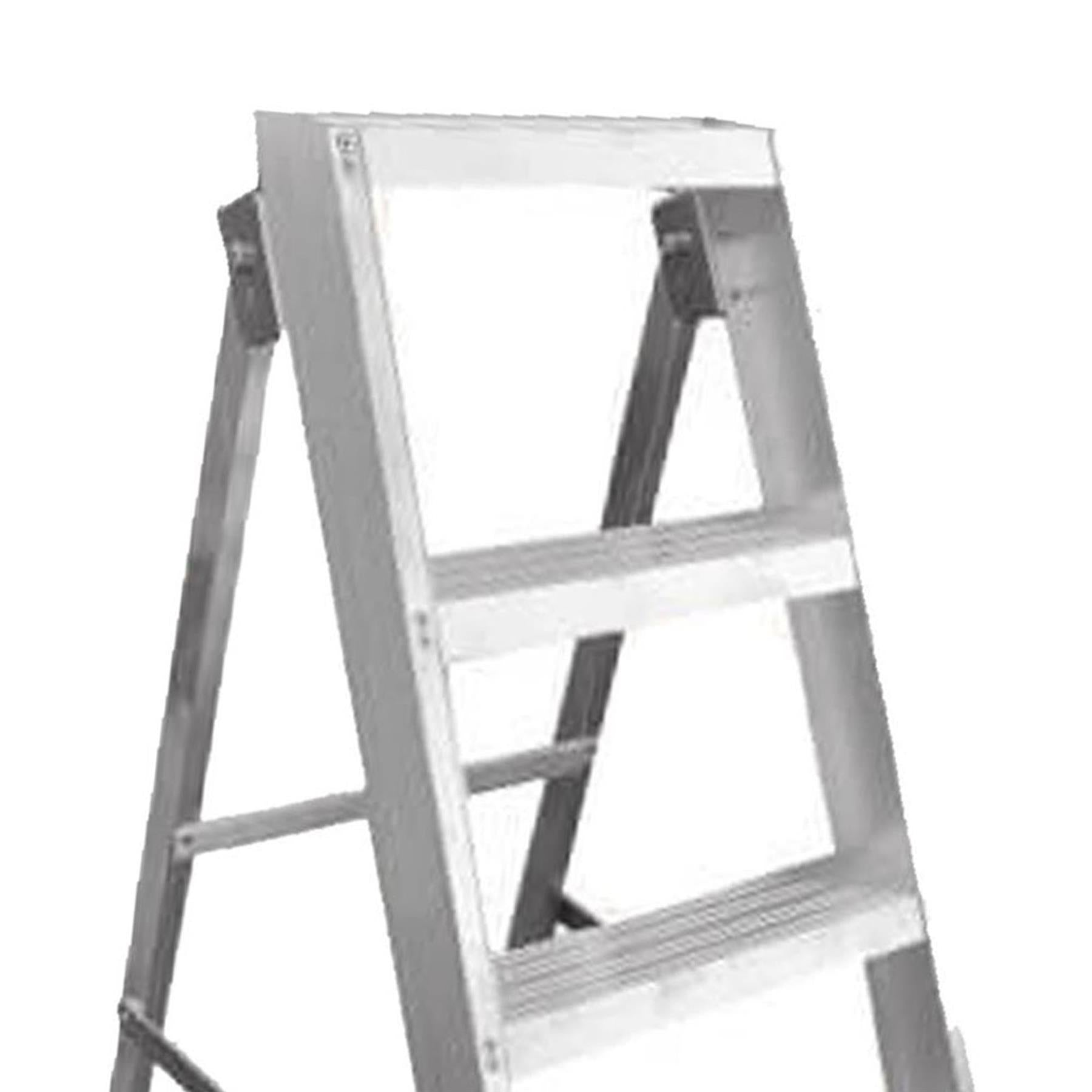 Dapetz Aluminium 10 Tread Builders Step Ladder 2.42m, Heavy Duty, Made In Uk