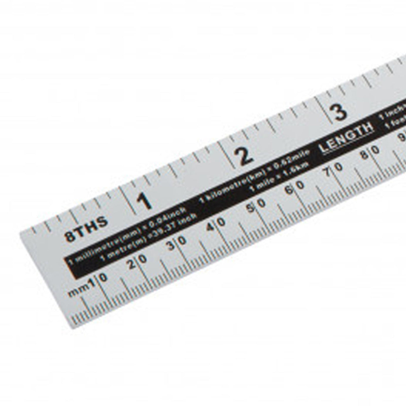 BlueSpot Aluminium Ruler Measure 12" Anodised Aluminium Light & Won't Rust