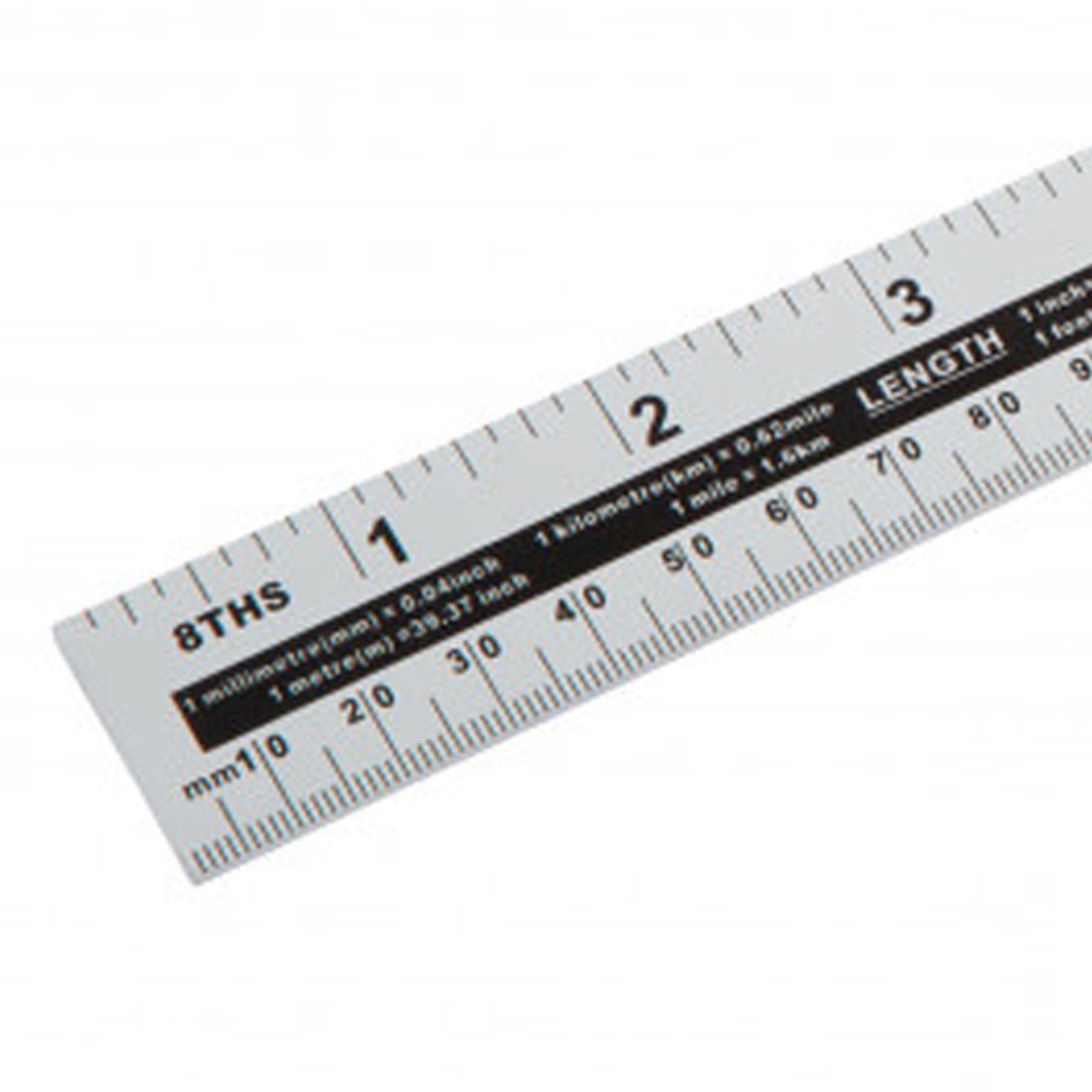 BlueSpot Aluminium Ruler Measure 12" Anodised Aluminium Light & Won't Rust