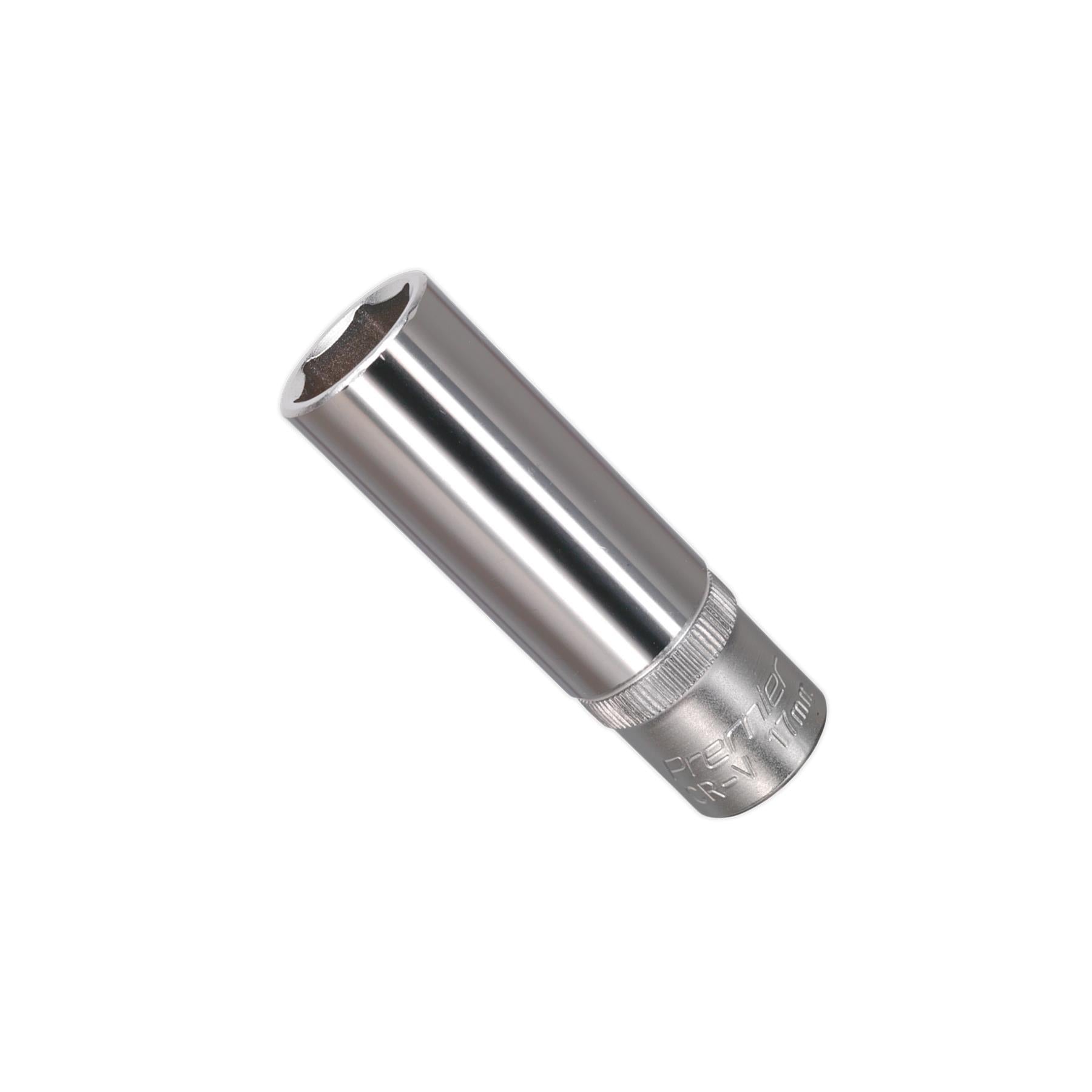 Sealey WallDrive® Socket 17mm Deep 1/2"Sq Drive Chrome Vanadium Steel