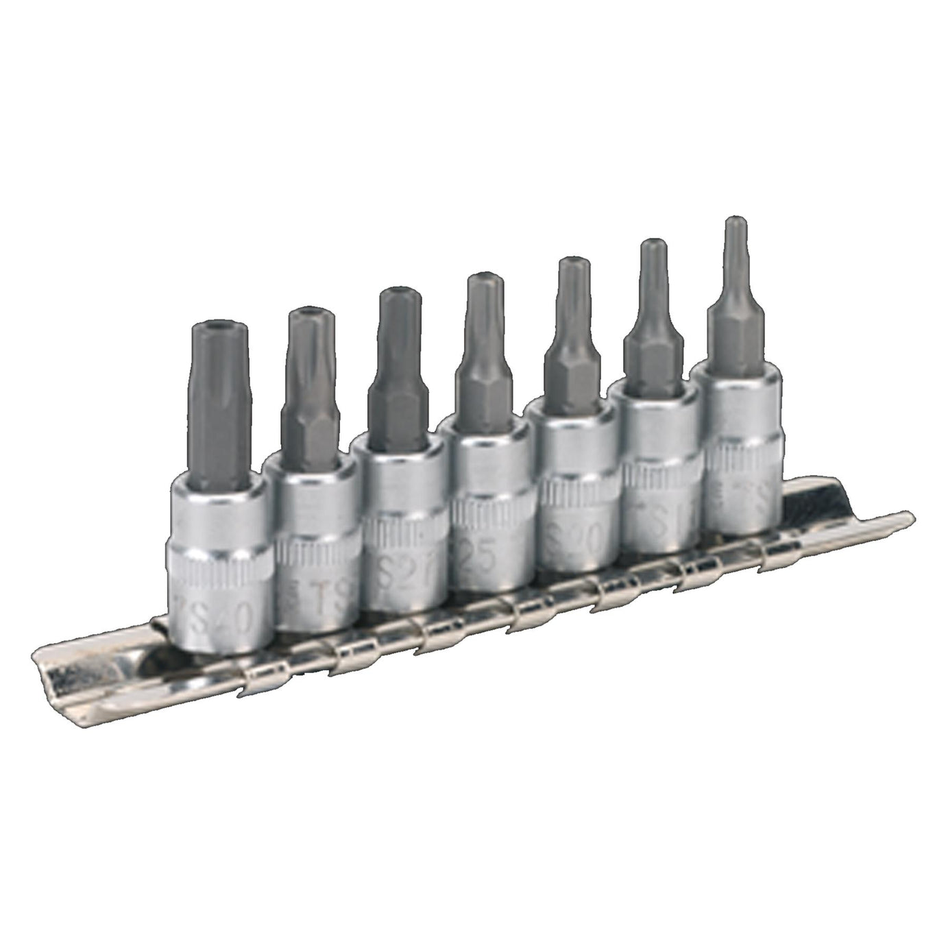 Sealey TRX-TS* Security Socket Bit Set 7pc 1/4"Sq Drive