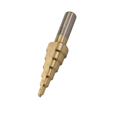 Titanium-Plated Hss Step Drill Bit 4mm - 14mm - DIY Tools Self-Starting New