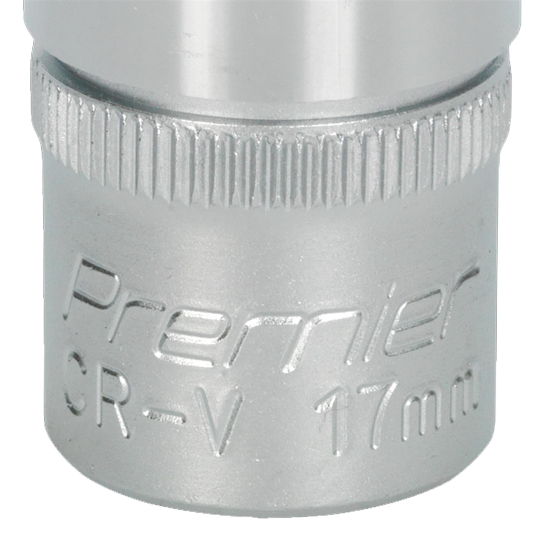 Sealey WallDrive Socket 17mm 1/2"Sq Drive Chrome Vanadium steel