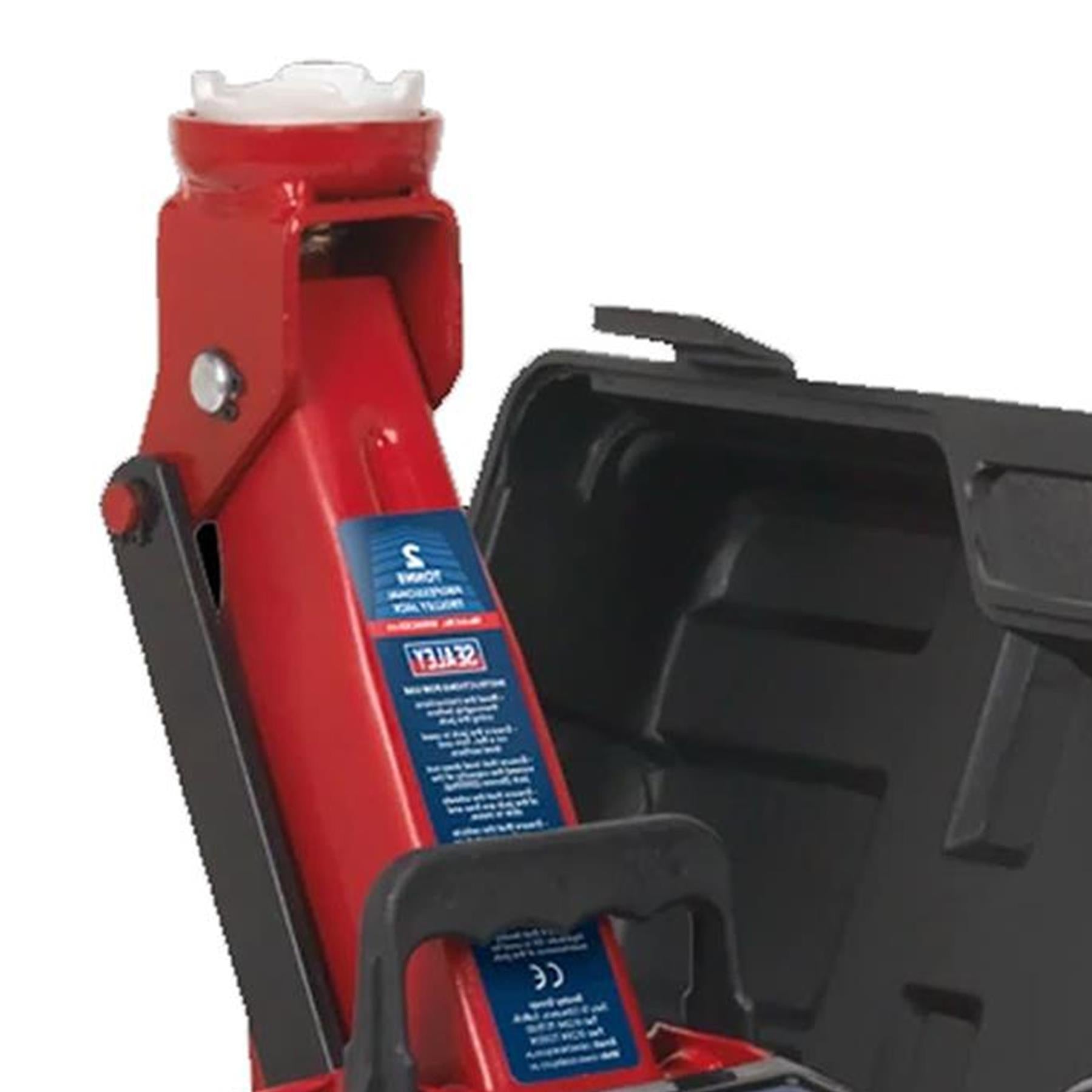 Sealey Trolley Jack 2tonne Short Chassis with Storage Case