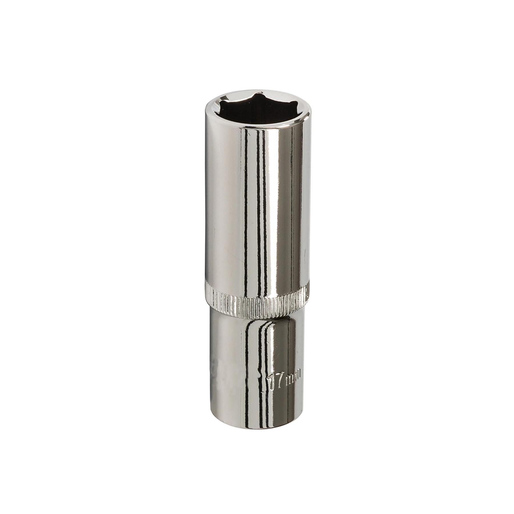 Quality Socket 1/2" Shallow Deep Drive Metric 17mm Long Hex Wrench