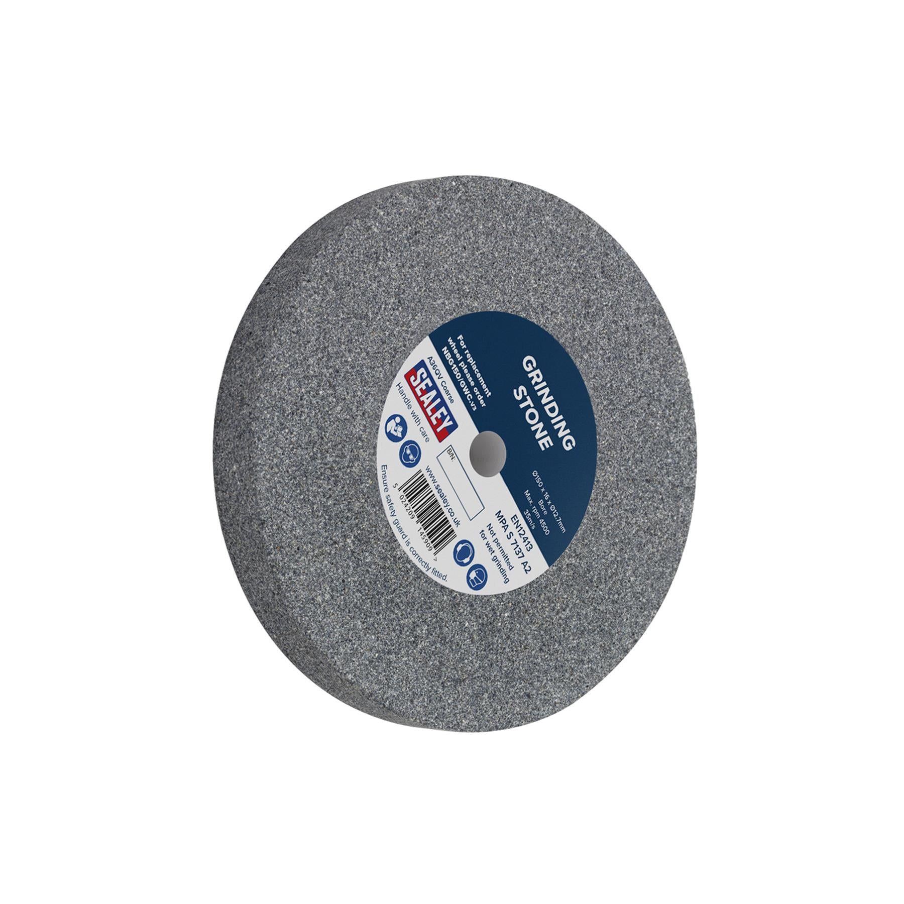 Sealey Grinding Stone Ø150 x 16mm Ø13mm Bore A36Q Coarse