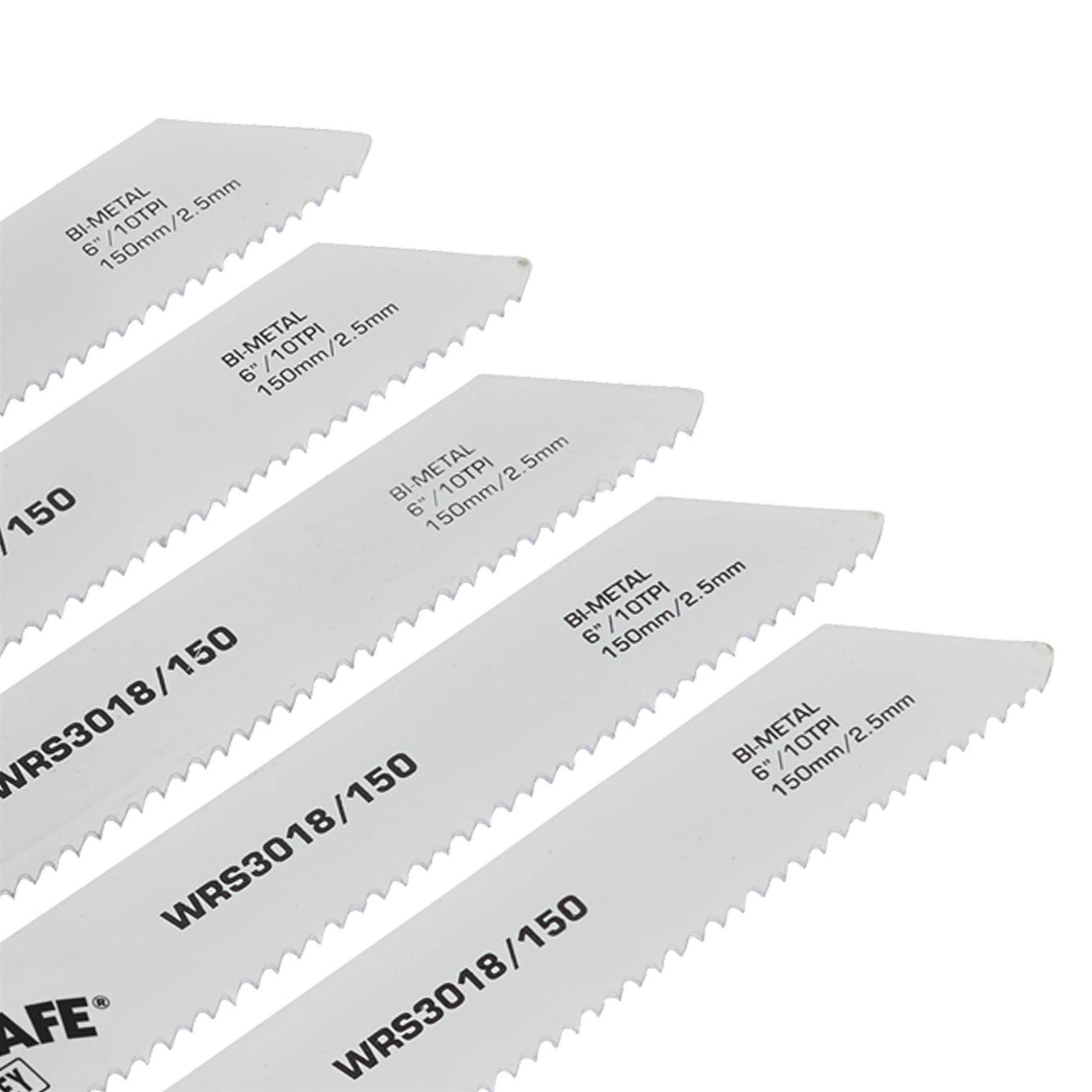 Sealey Reciprocating Saw Blade 150mm 10tpi - Pack of 5