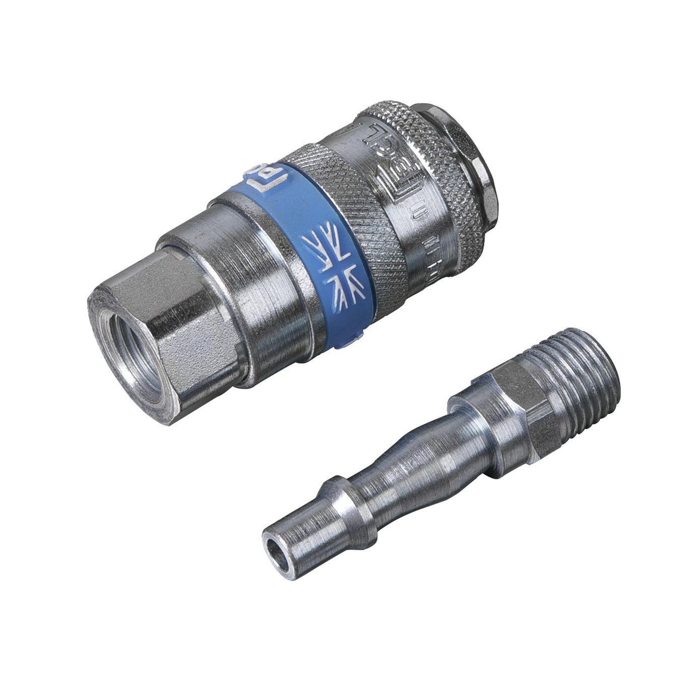 Sealey Air Tool Coupling Kit 2pcs 1/4"BSP Air Tool Accessories Air Line Couplings