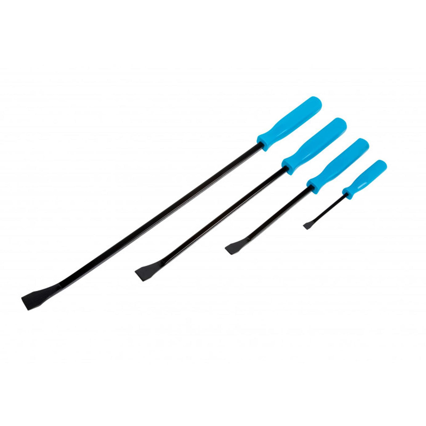 BlueSpot 4Pce Heavy Duty Pry Bar Set Wrecking Crow Bar 200 300 450 & 600mm PVC Handle