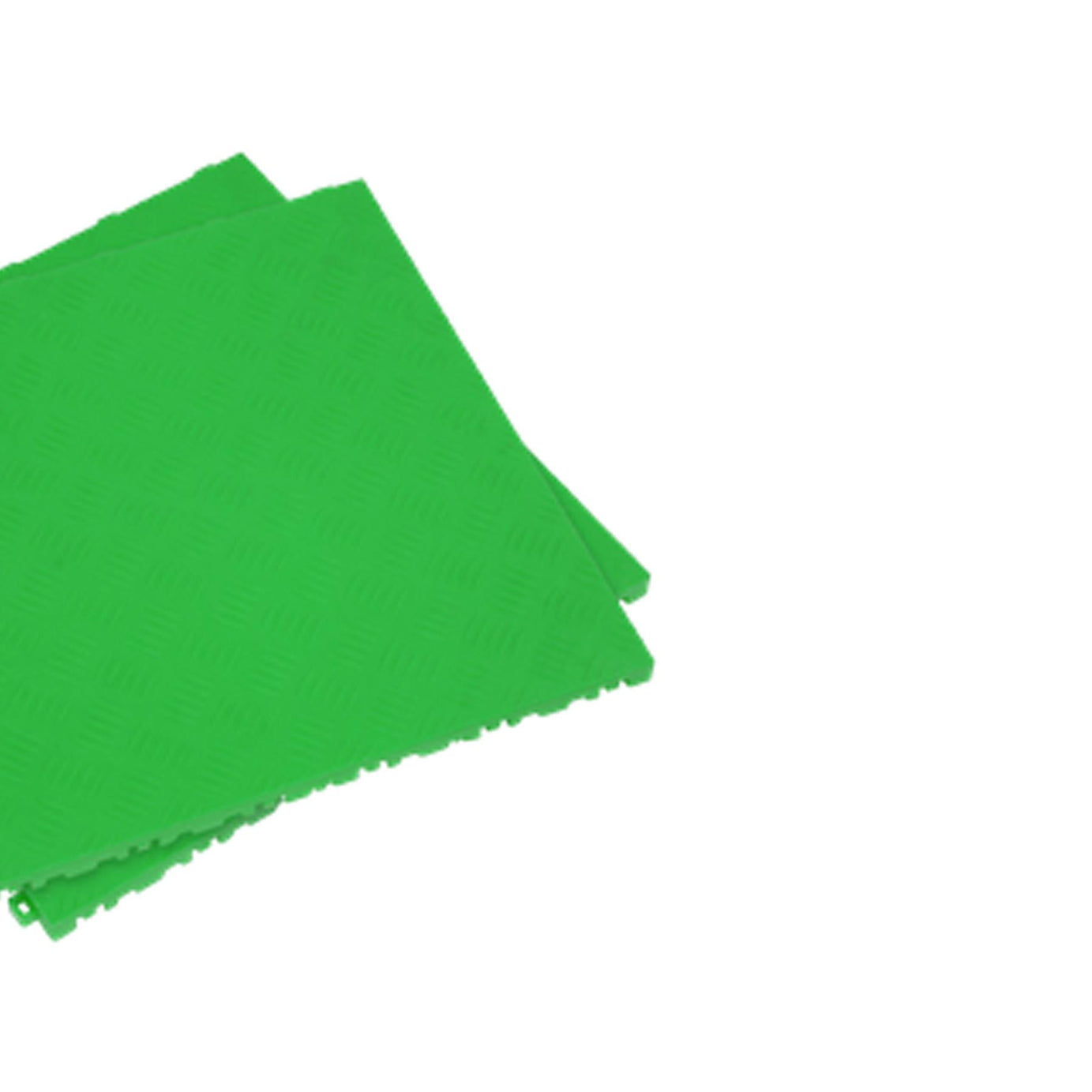 Sealey Polypropylene Floor Tile-Green Treadplate 400x400mm Pk of 9