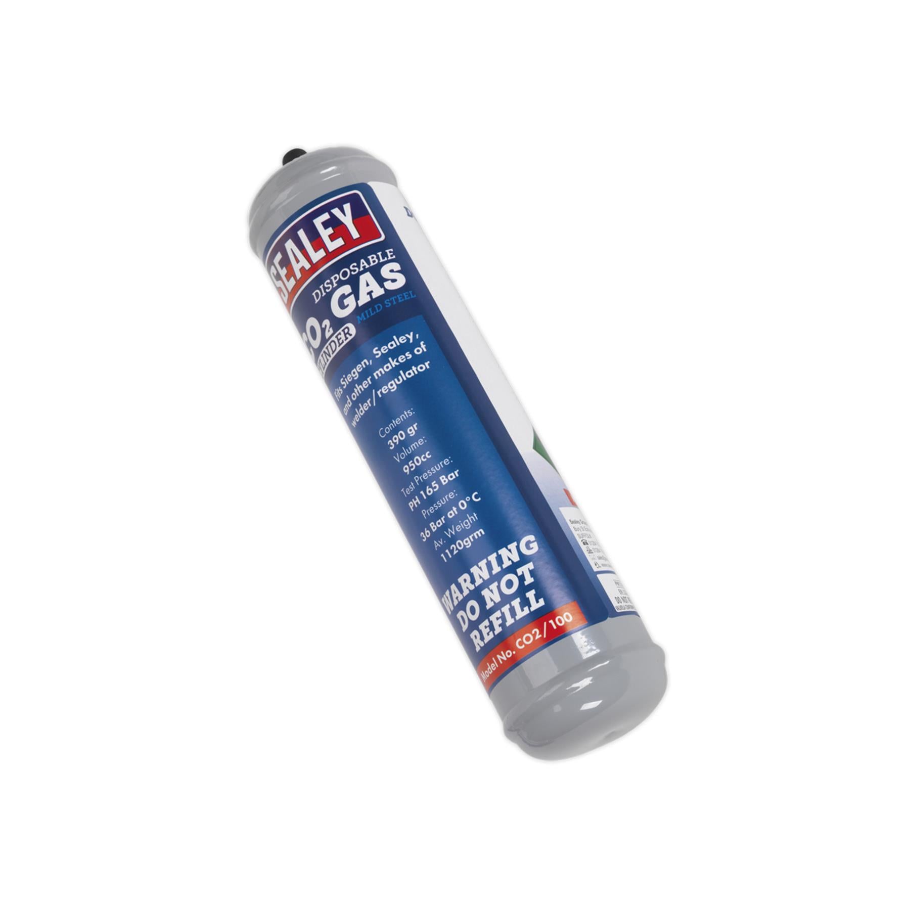 Sealey Gas Cylinder Disposable Carbon Dioxide 390g