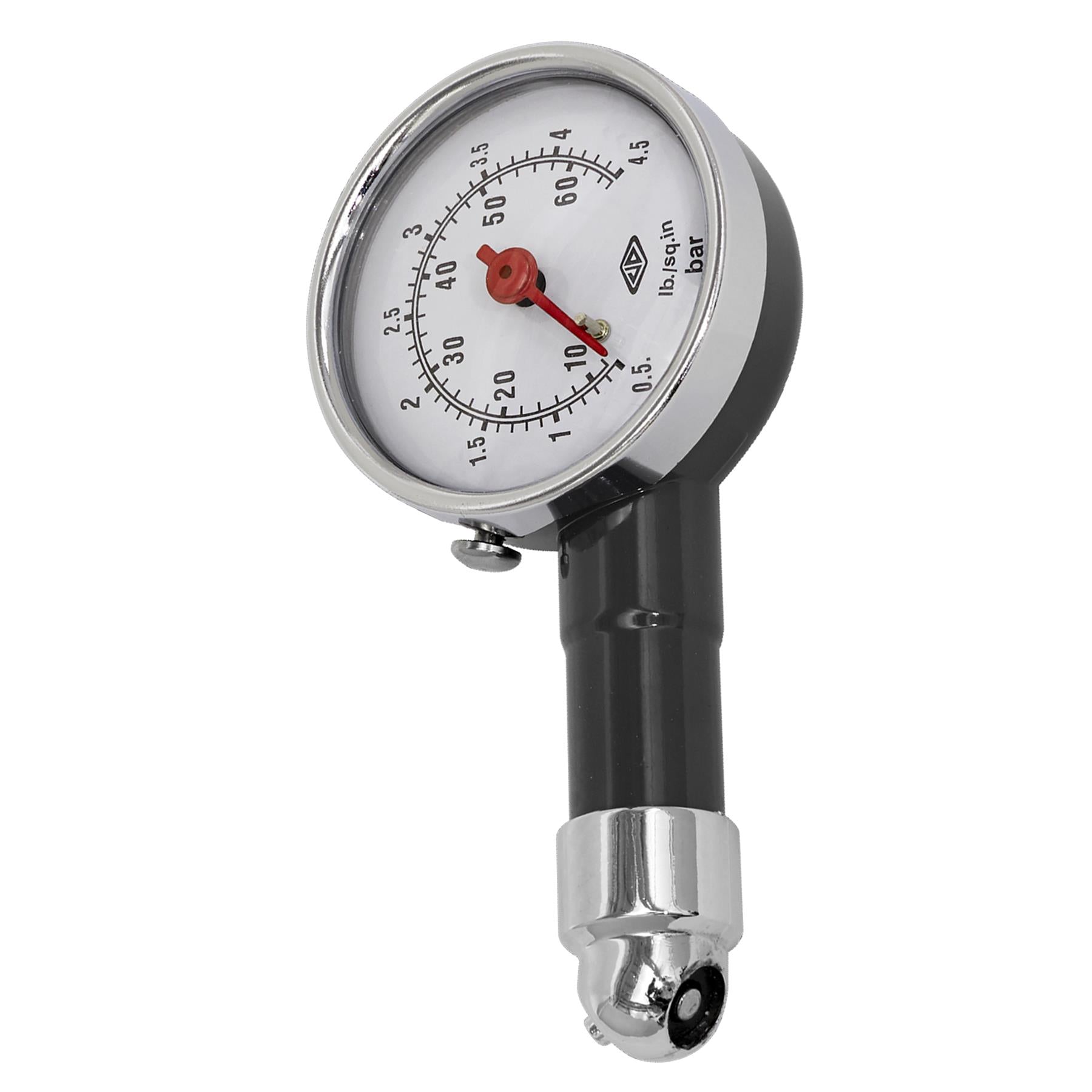Sealey Tyre Pressure Gauge Dial Type 0-4.5bar(0-60psi)