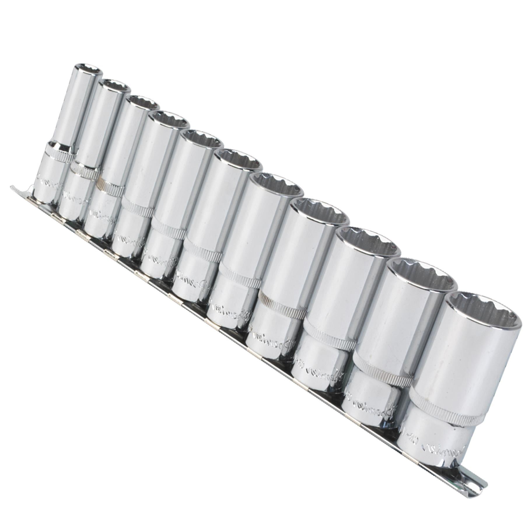 Sealey Socket Set 11pc 3/8"Sq Drive 12pt Deep WallDrive Imperial