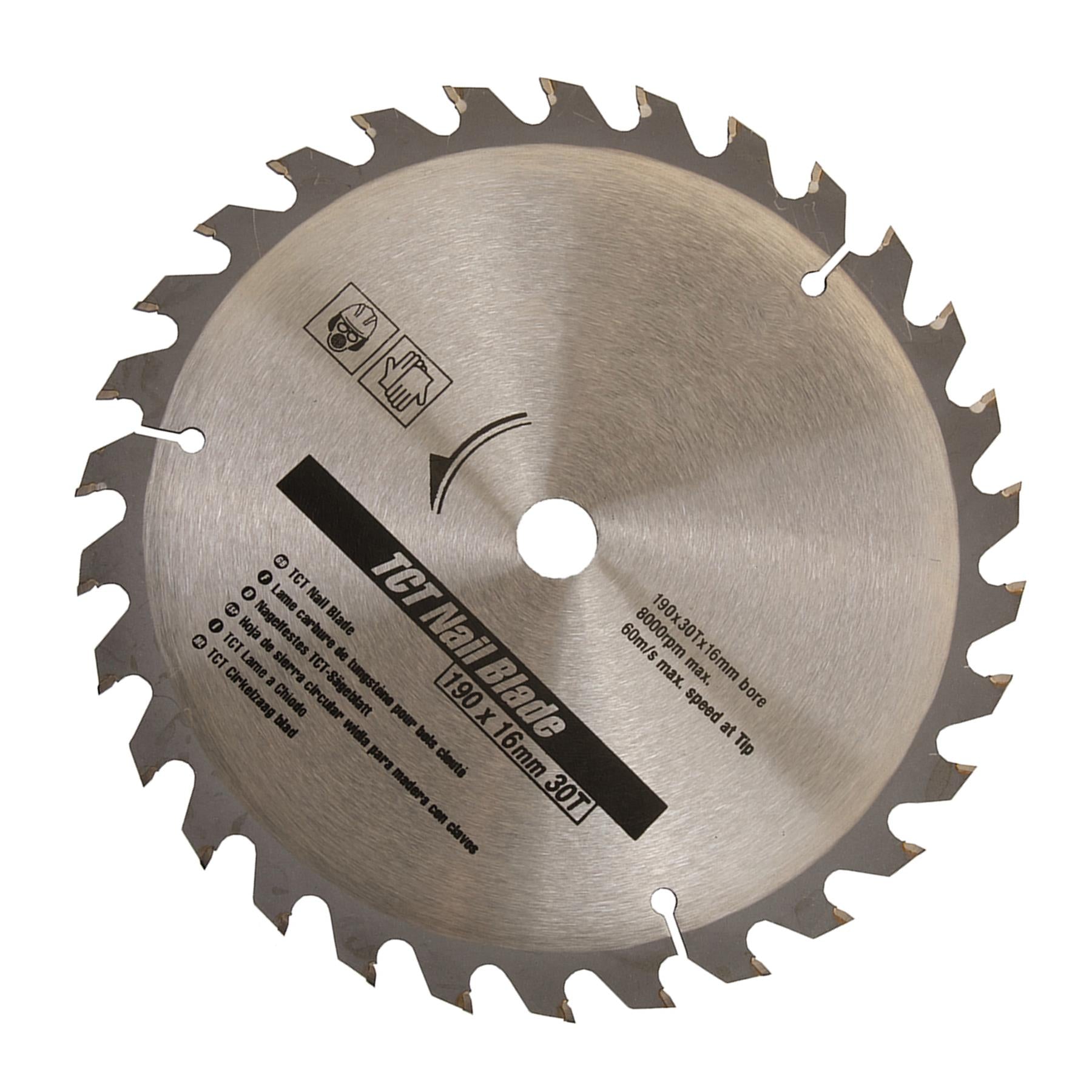 TCT Nail Blade 30T Circular Saw Blade 190mm X 16 Wood Mdf Hardwood Quality