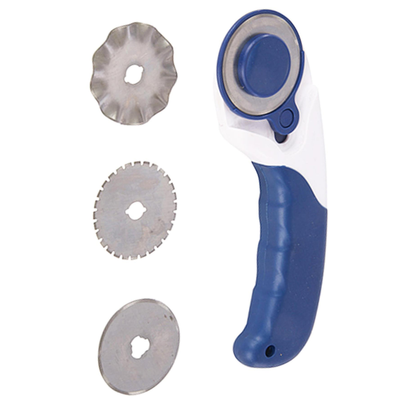 QUALITY SOFT-GRIP 3-IN-1 ROTARY CUTTER 45MM BLADE Straight Perforated Wave Cut