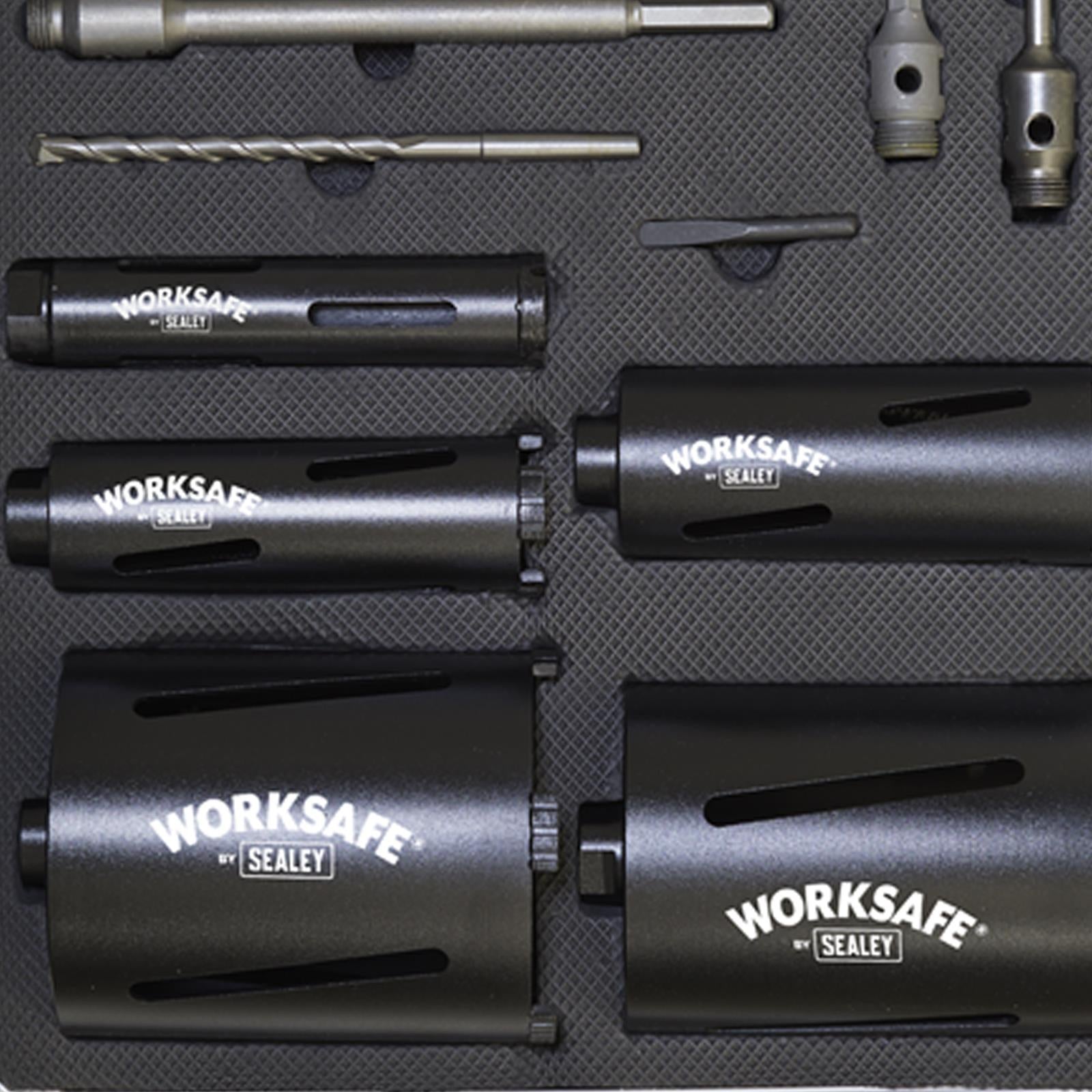 Sealey WDCKIT5 Diamond 5 Core Kit (38,52,65,117,127mm Cores with Adaptors)