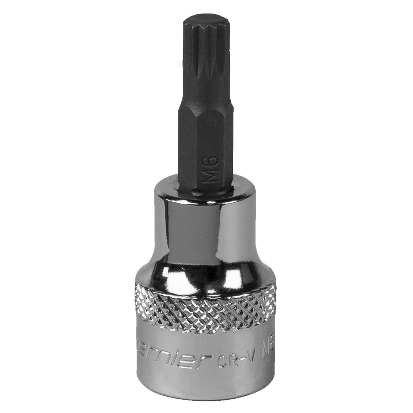 Sealey Spline Socket Bit M6 3/8"Sq Drive Chrome Vanadium steel