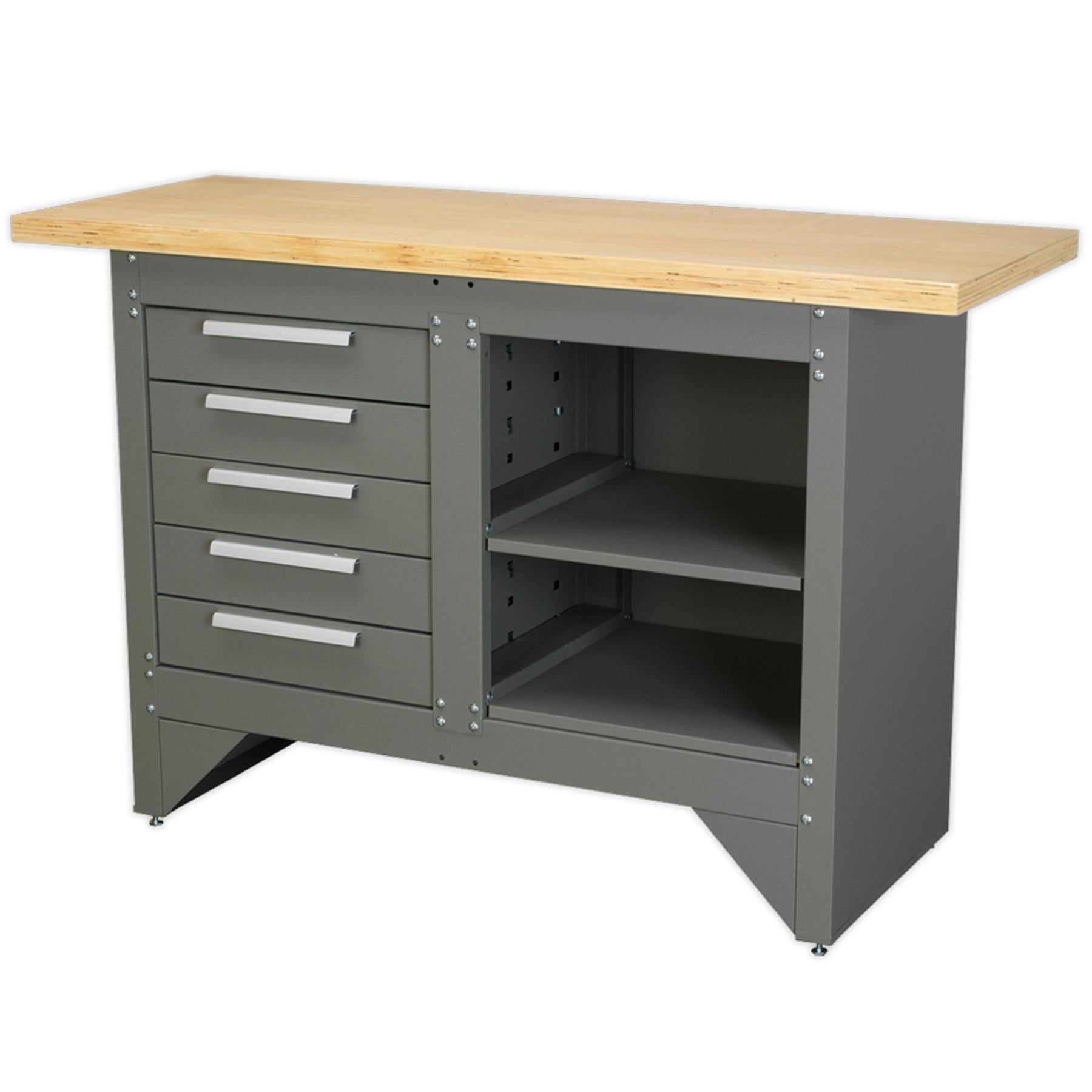 Sealey Workbench with 5 Drawers Ball Bearing Slides Heavy-Duty