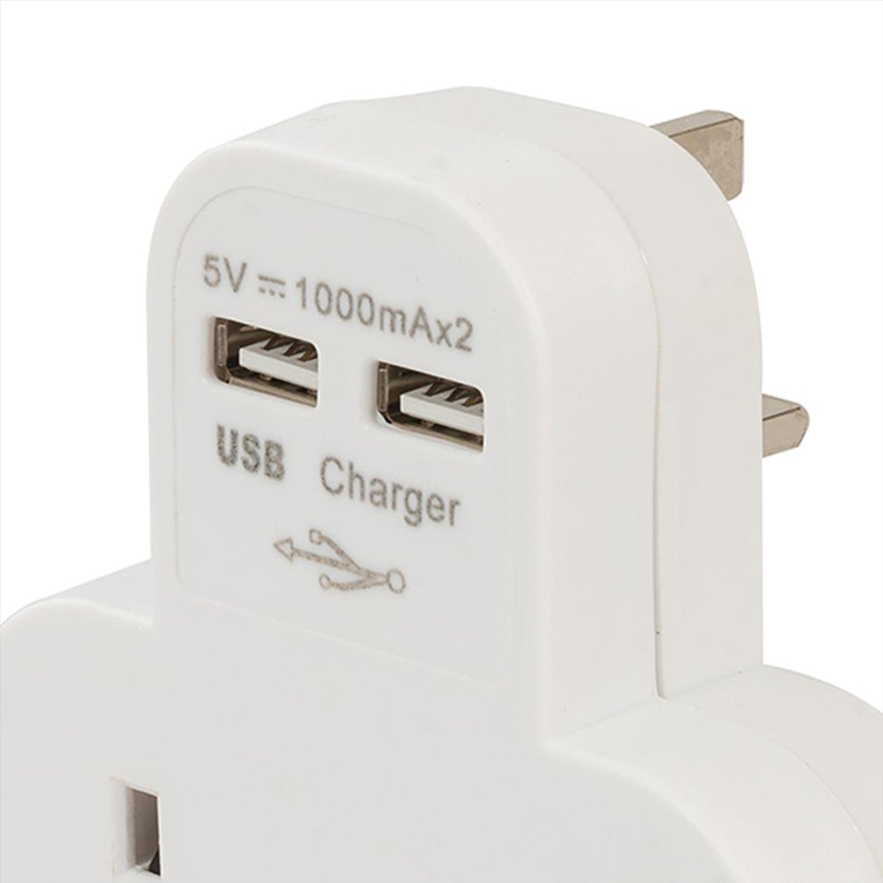 Double Socket With Twin USB 2100mAh Combined Phone & Tablets Charger