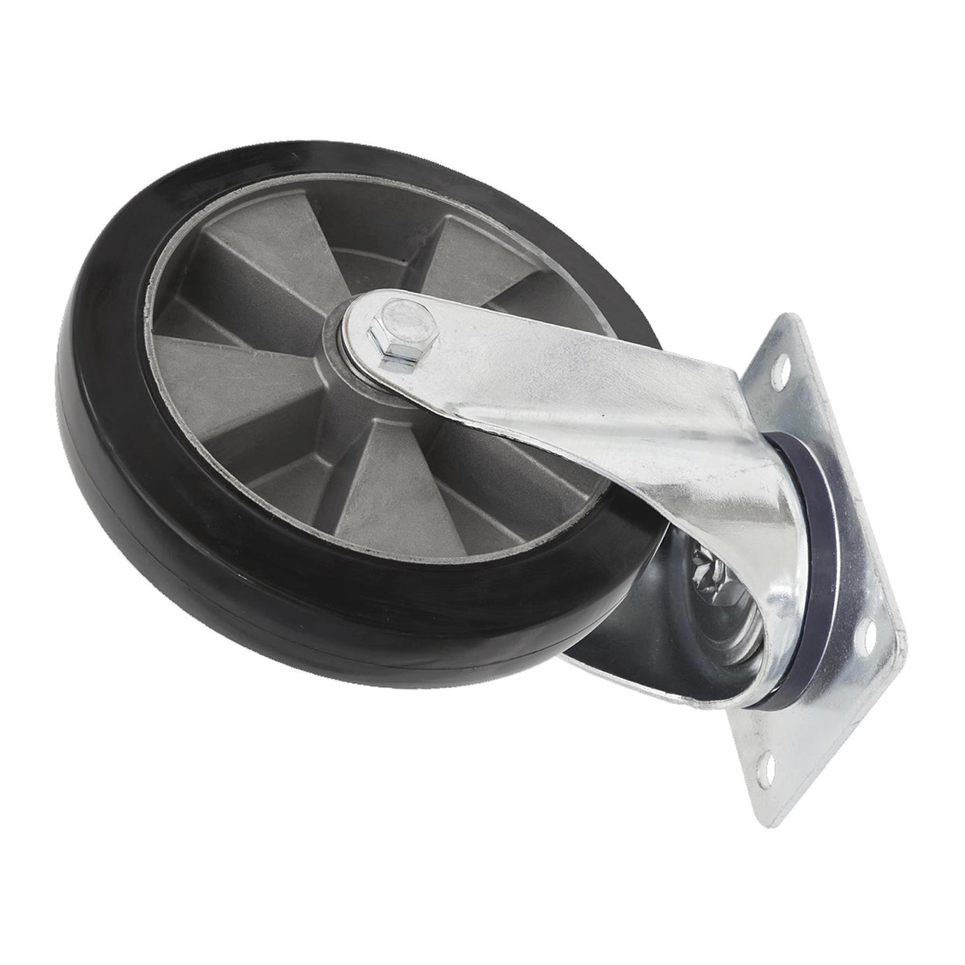 Sealey Heavy-Duty Rubber Swivel Castor Wheel 125mm