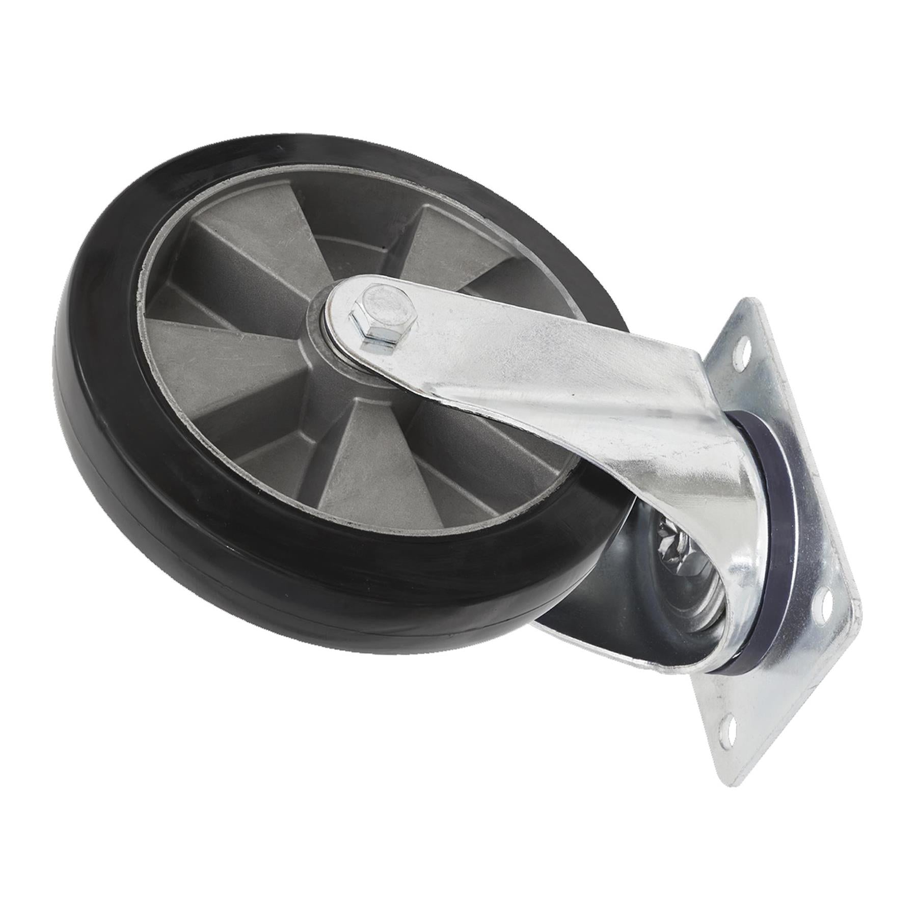 Sealey Heavy-Duty Rubber Swivel Castor Wheel 125mm