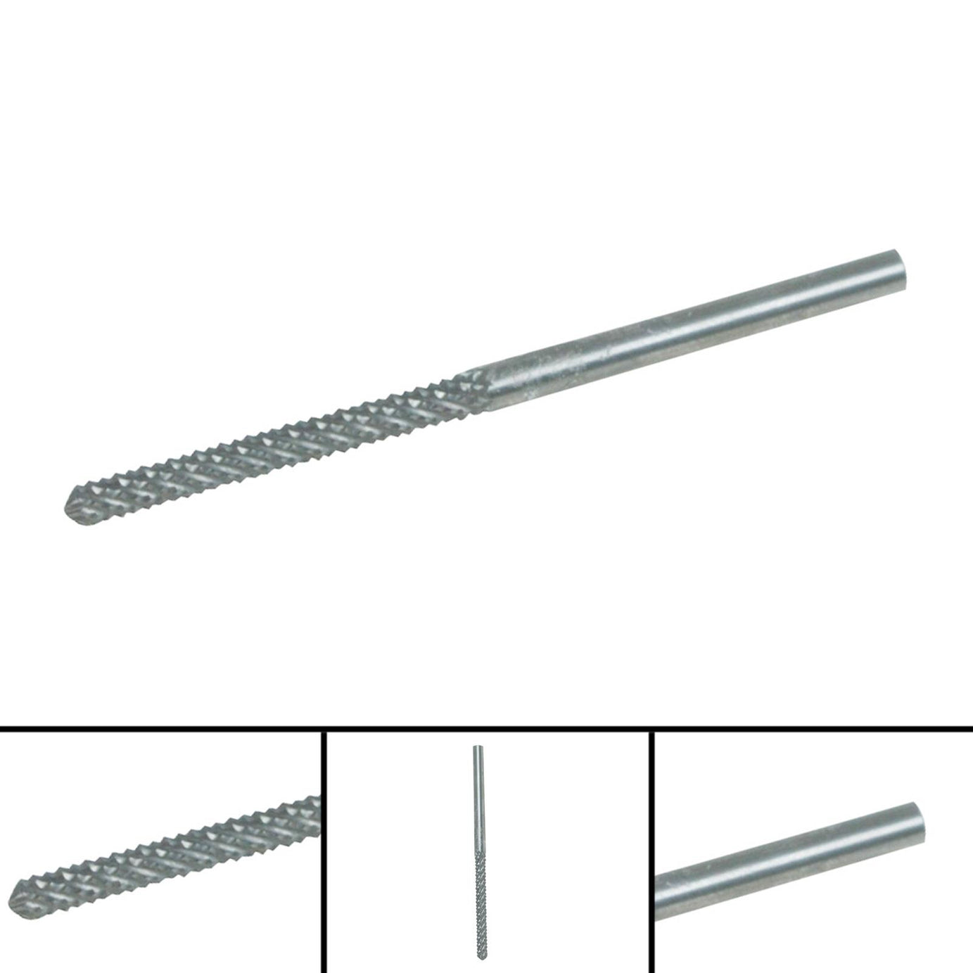 Tile Cutting Spiral Saw Bit - 3.17mm (1/8") Grout Removal Steel Cutter Stone