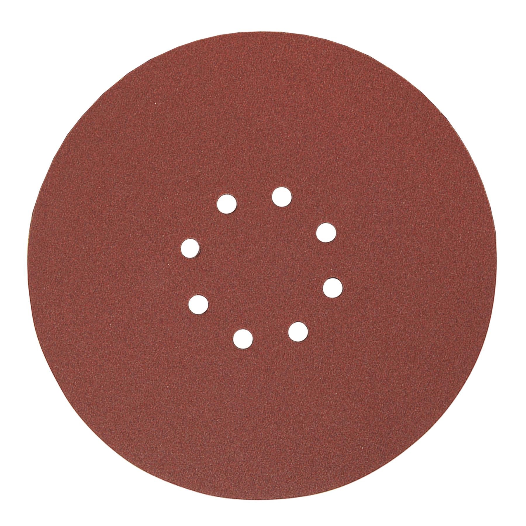 10 PACK-225mm 120 Grit Sanding Sheet Discs-Hole Punch Aluminium Oxide Hook Loop