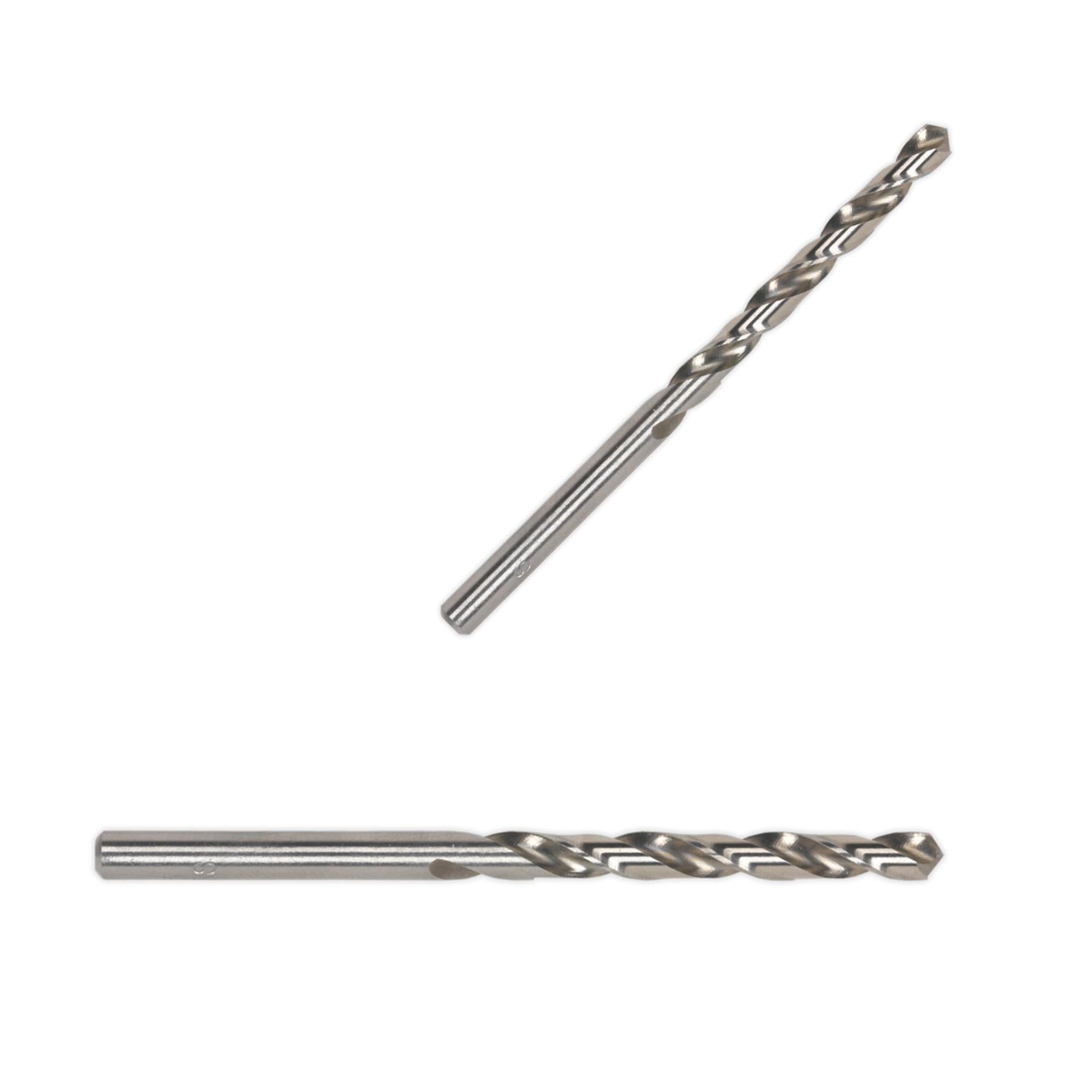 Sealey HSS Fully Ground Drill Bit Ø3/16" Pack of 10