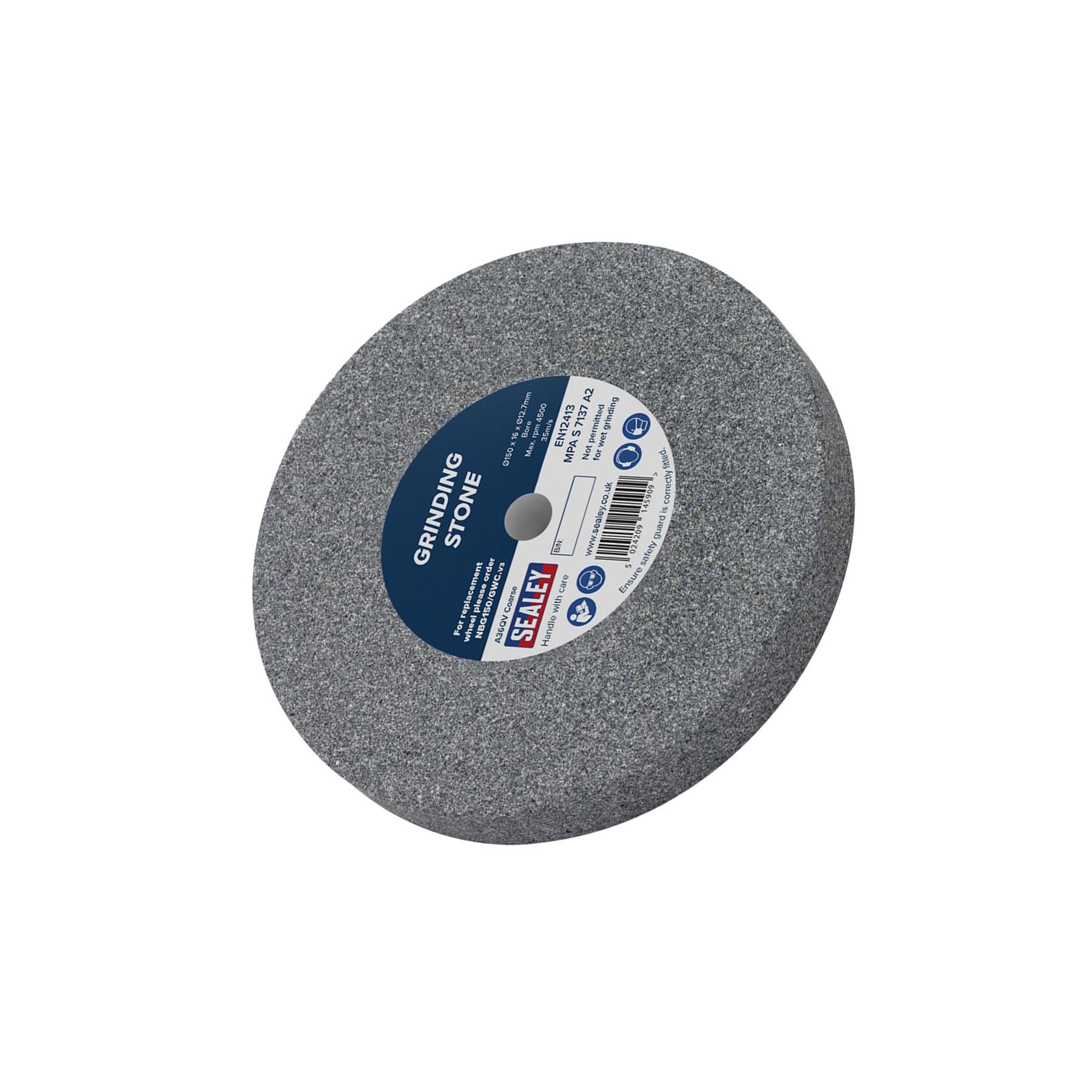Sealey Grinding Stone Ø150 x 16mm Ø13mm Bore A36Q Coarse