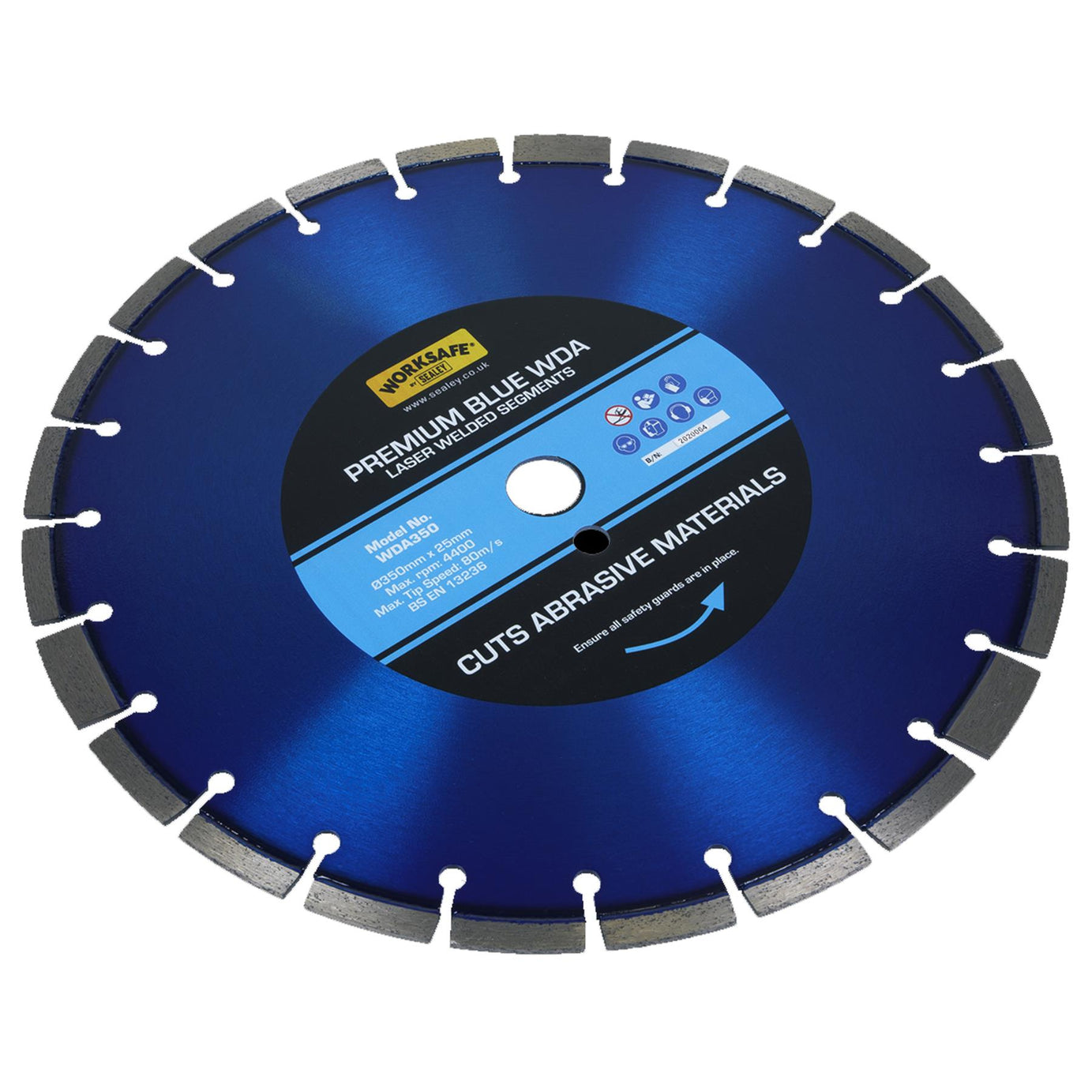 Premium Blue WDA Diamond Blade 350 x 25mm.Sealey