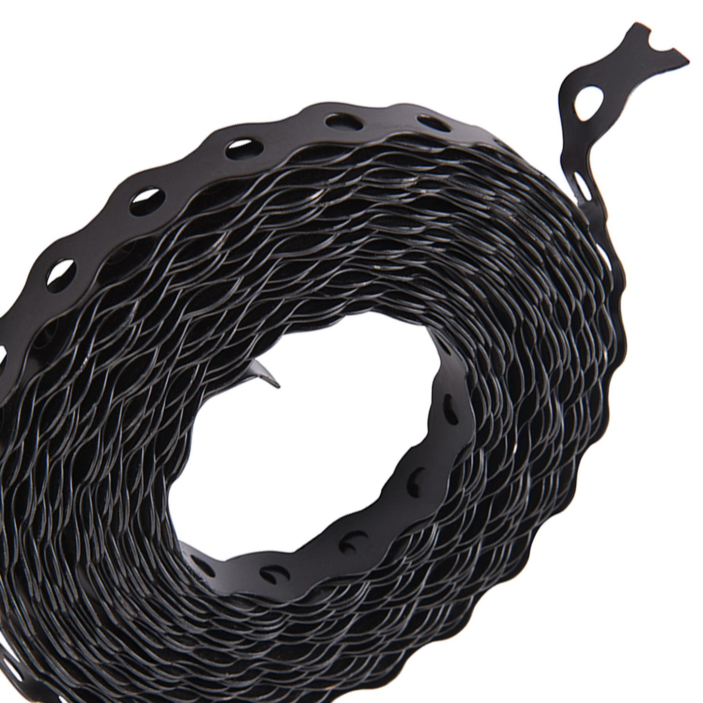 Black Fixing Band Plastic-Coated Galvanised Steel Easy To Bend / Twist 12mmx10M