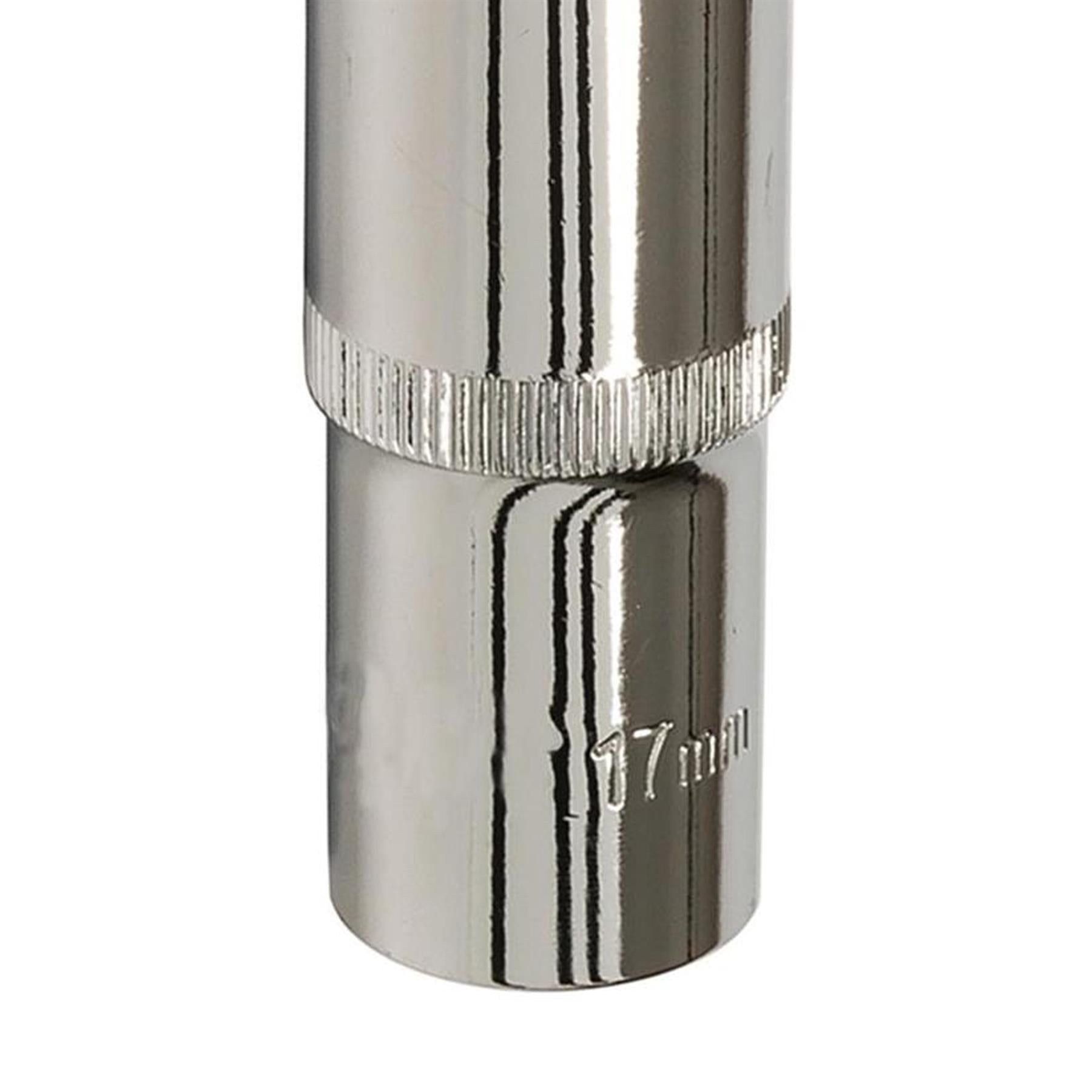 Quality Socket 1/2" Shallow Deep Drive Metric 17mm Long Hex Wrench