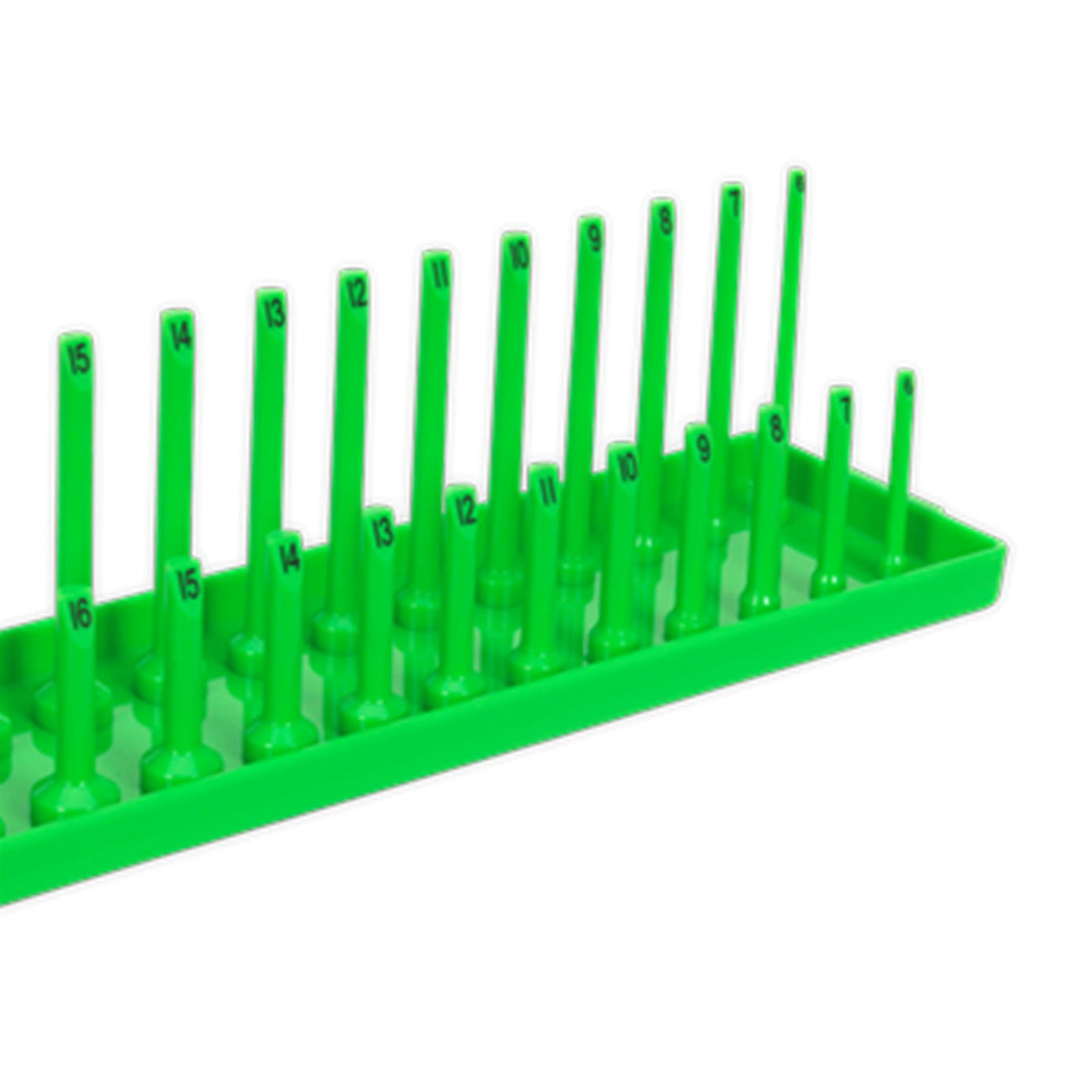 Sealey Socket Holder 3/8"Sq Drive 6-21mm Hi-Vis Green
