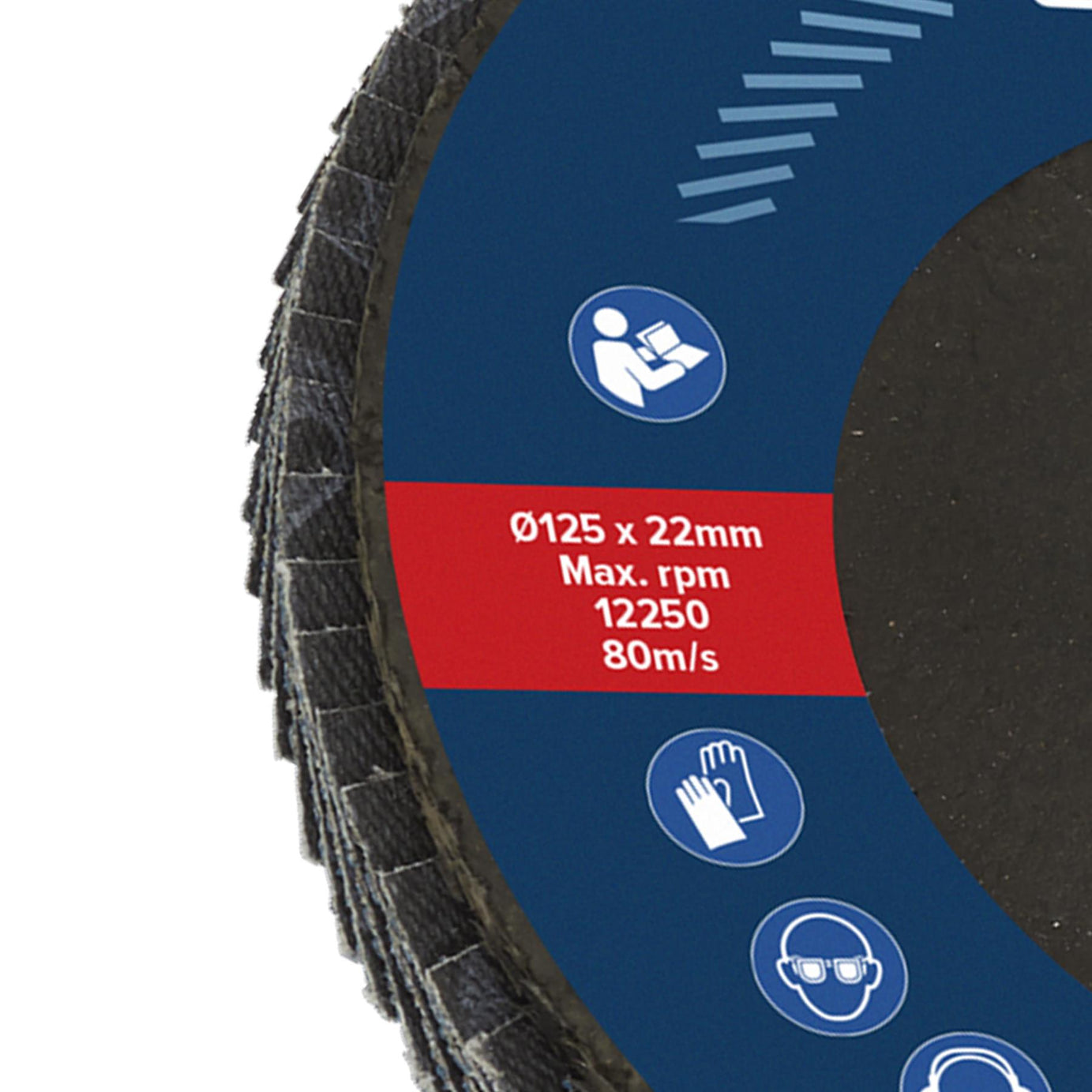 Sealey Flap Disc Zirconium 125mm 22mm Bore 80Grit