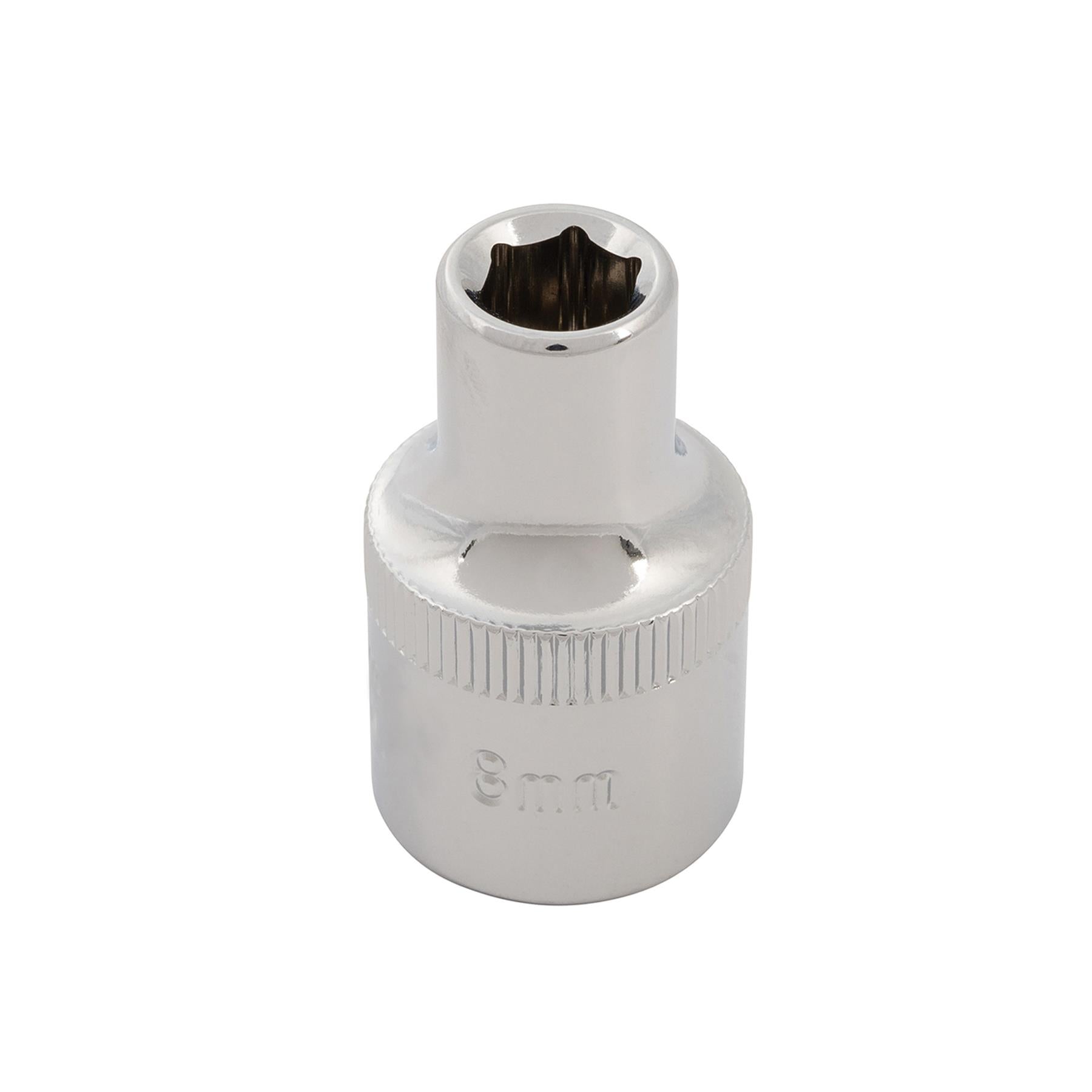 Socket 1/2" Drive Metric Hex Square 8mm Individual Hex Polished Crv Quality
