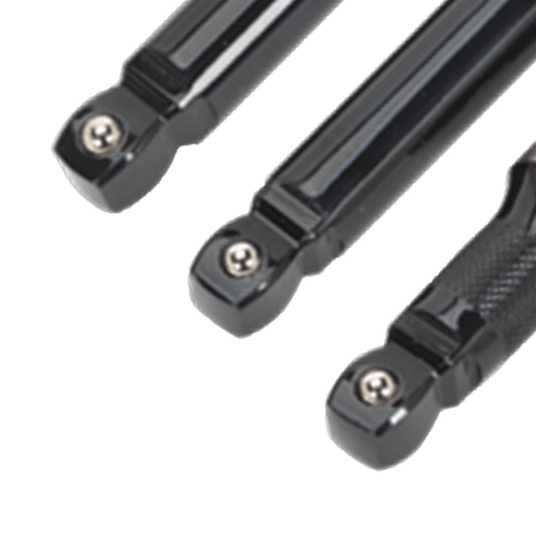 Sealey Wobble/Rigid Extension Bar Set 3pc 1/2"Sq Drive Black Series