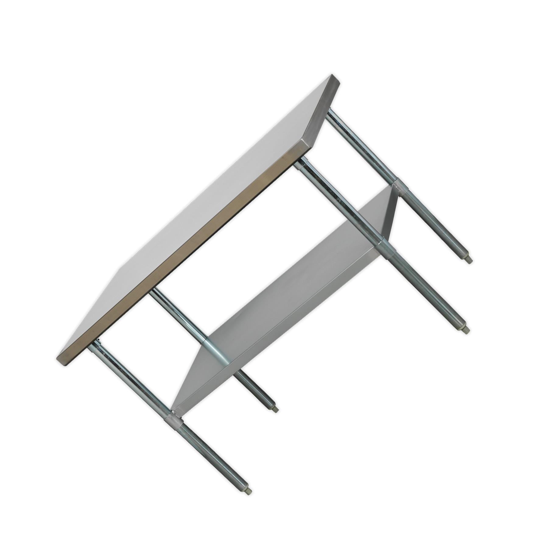 Sealey Stainless Steel Workbench 1.2m Storage Space Galvanized Steel Frame