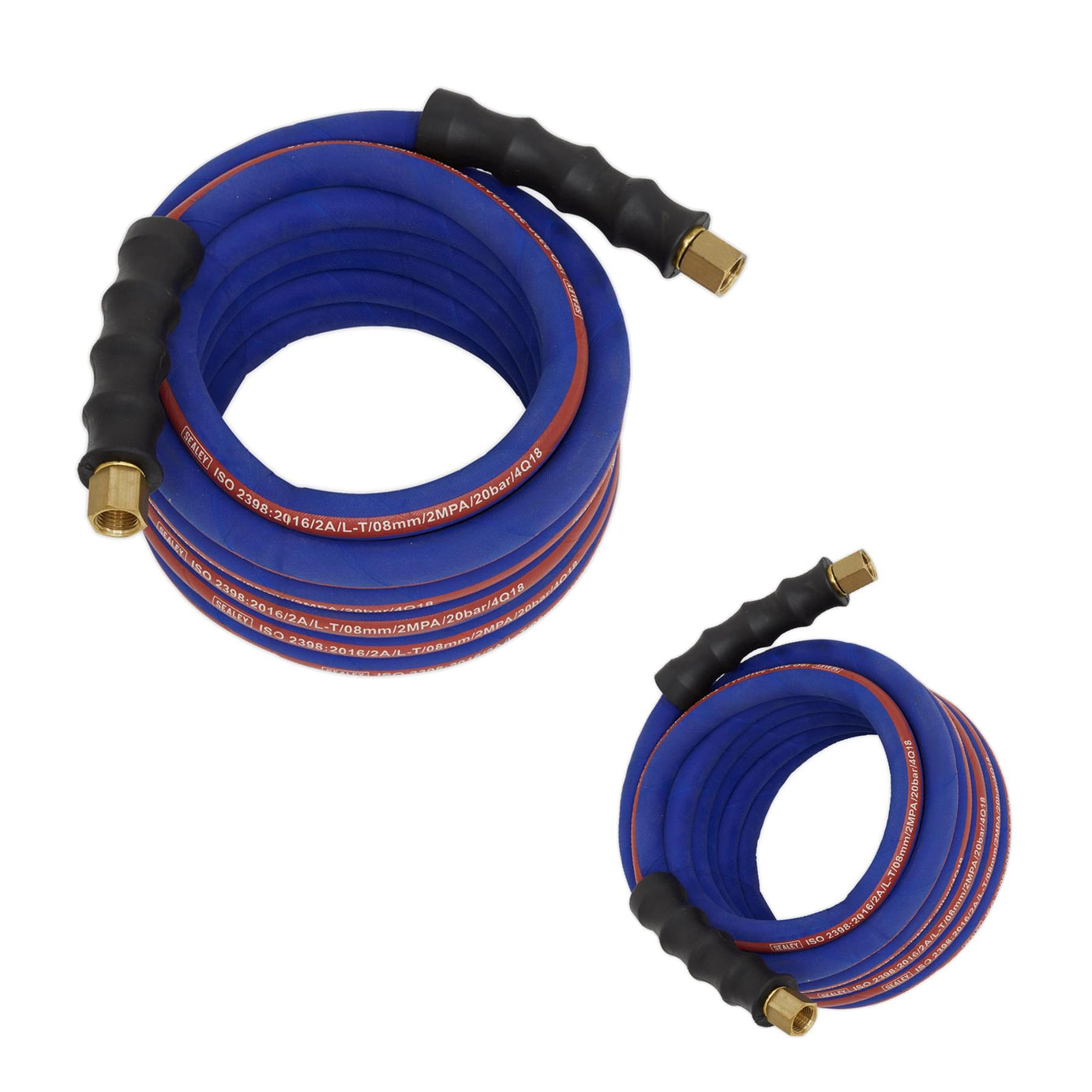 Sealey Rubber Air Hose 5m For Air Compressor 1/4"BSP 8mm Bore Extra Heavy Duty