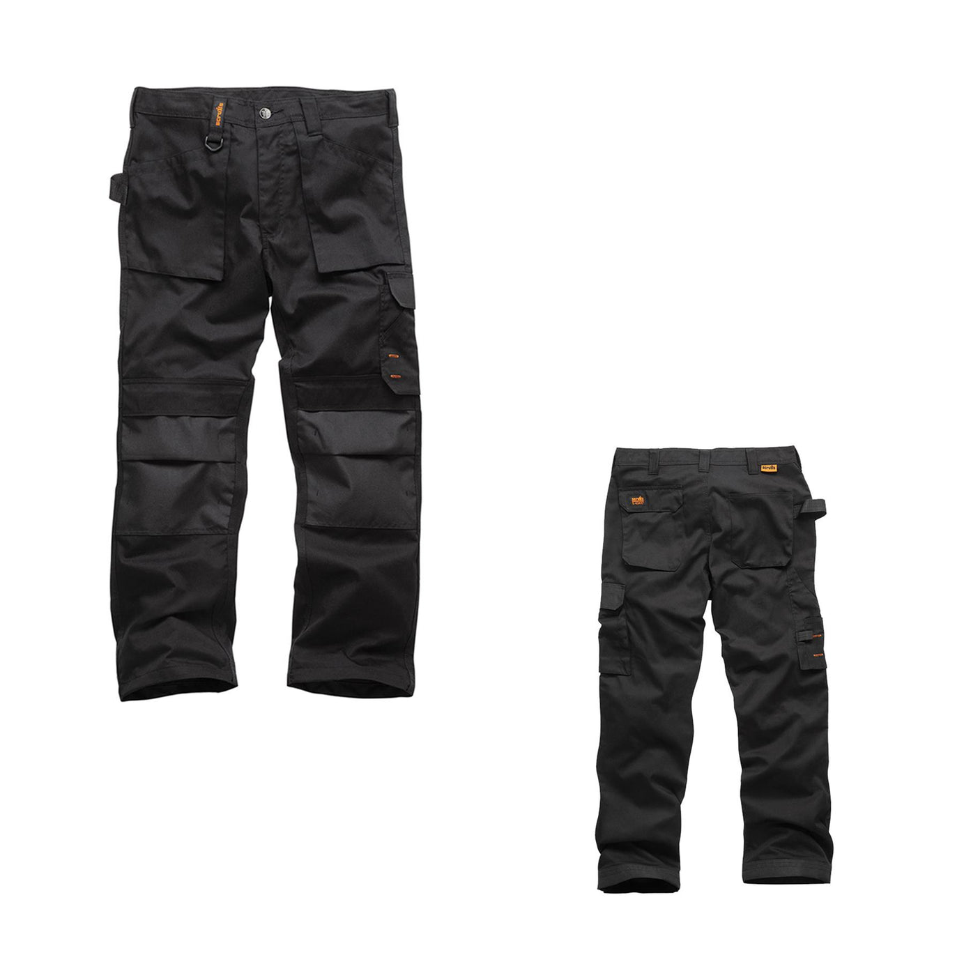 Scruffs Worker Trousers | Trade Hard Wearing Work Trousers BLACK (30S)