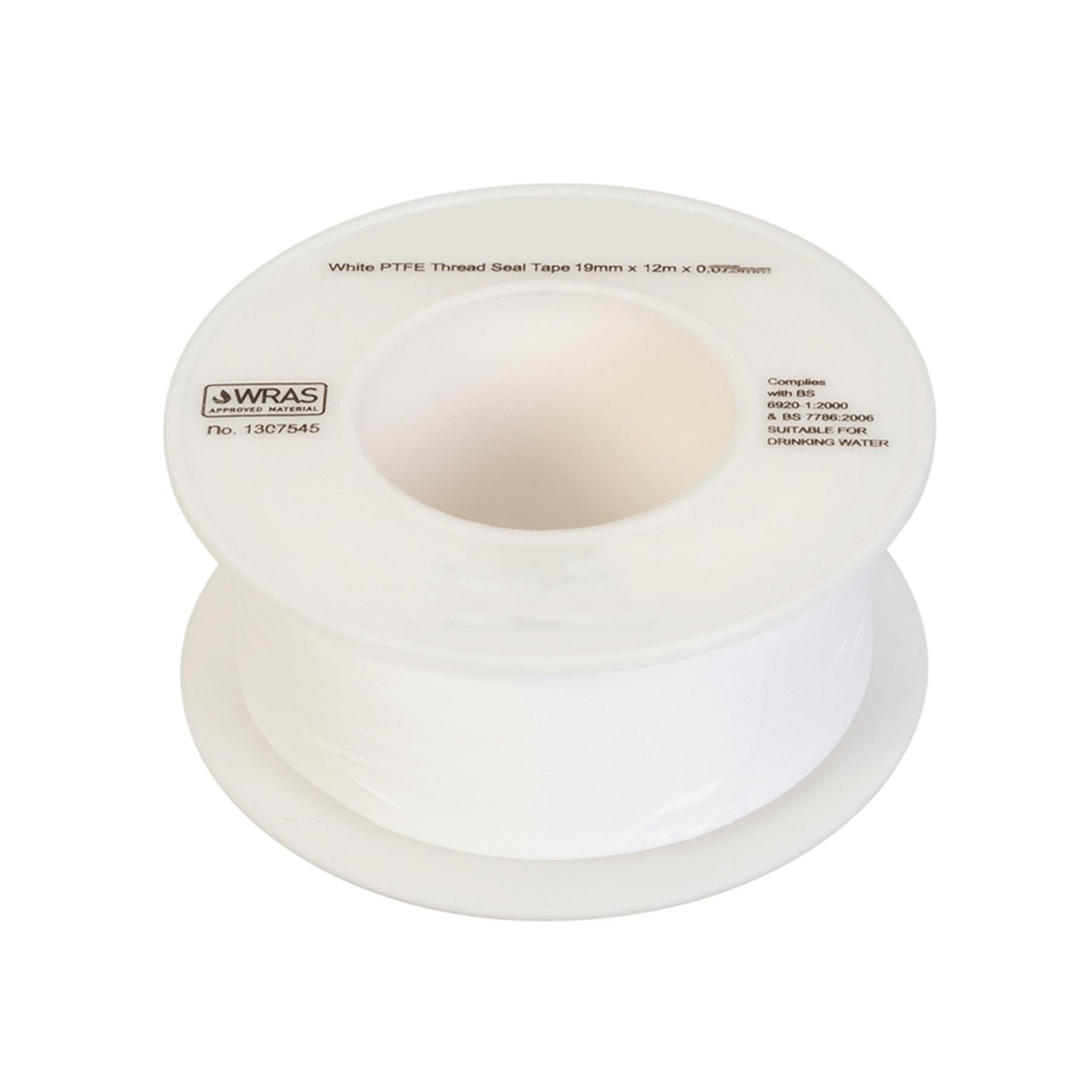 10Pk White Ptfe Thread Seal Tape 19mm X 12M For Sealing Of Water Pipe Threads