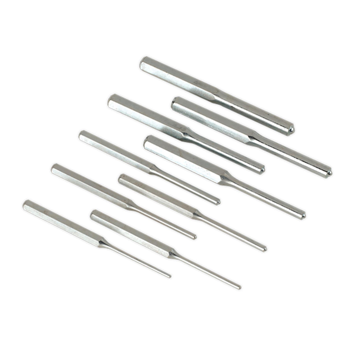 Sealey Roll Pin Punch Set 9pc 1/8-1/2" Imperial