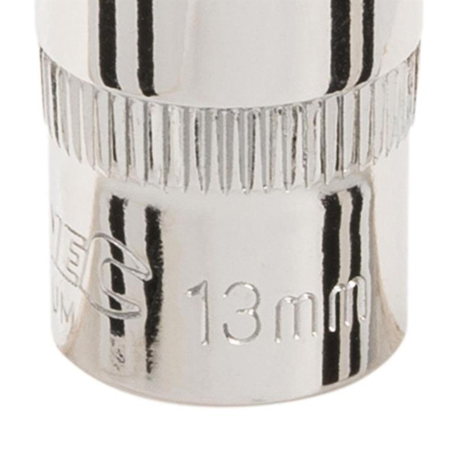 Socket 3/8" Drive Metric Hex Square 13mm Individual Hex Polished Crv Tool