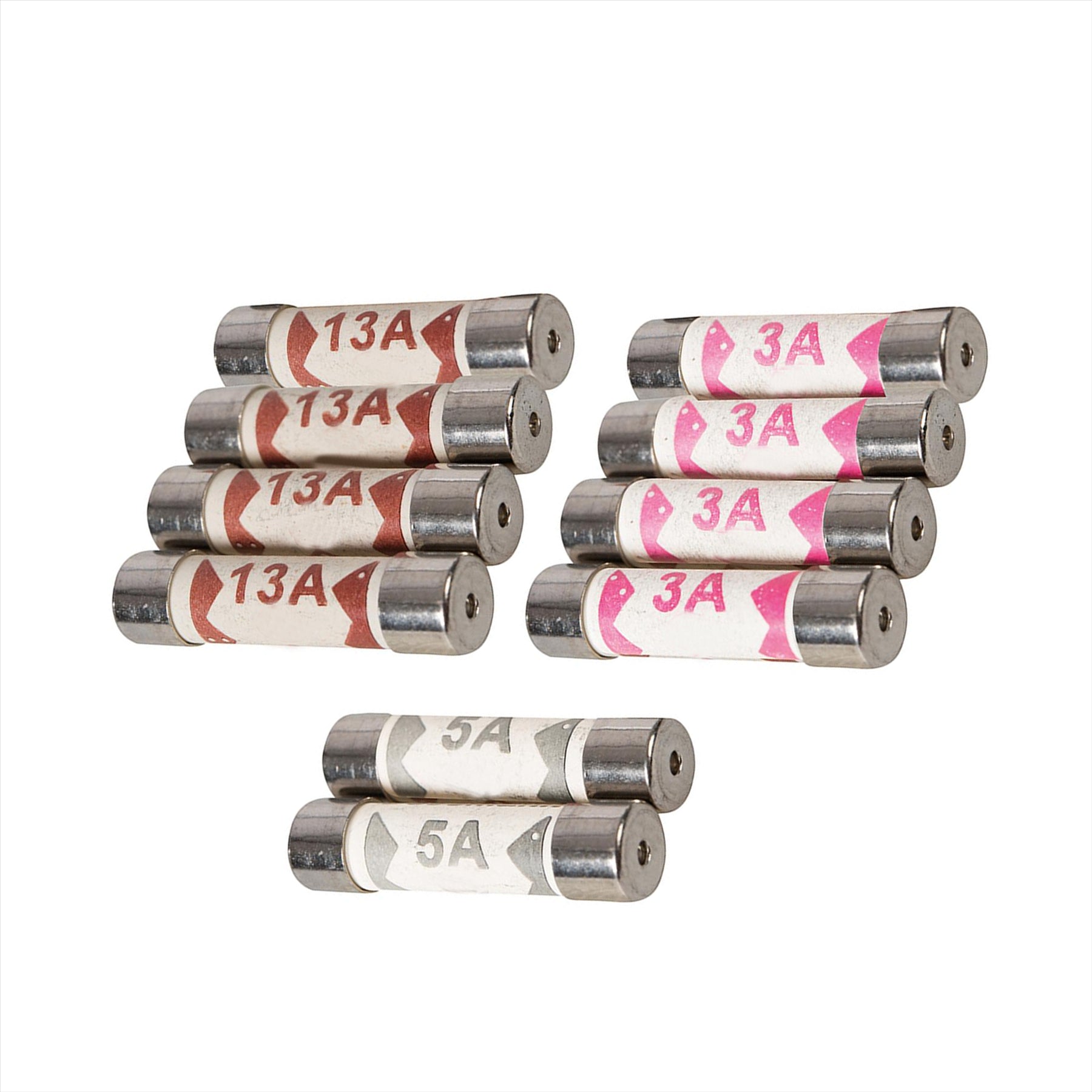 10 x Mixed Ceramic Fuses Household Domestic Mains Plug Top 3A 5A 13Amp ASTA