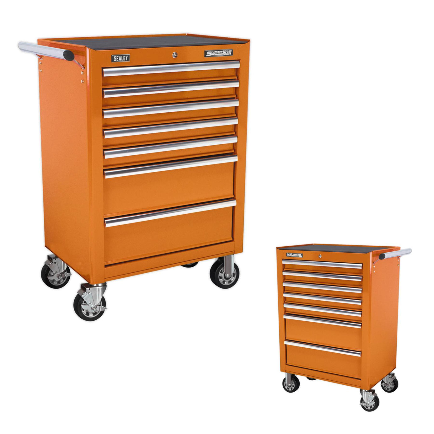 Sealey Rollcab 7 Drawer with Ball Bearing Slides - Orange