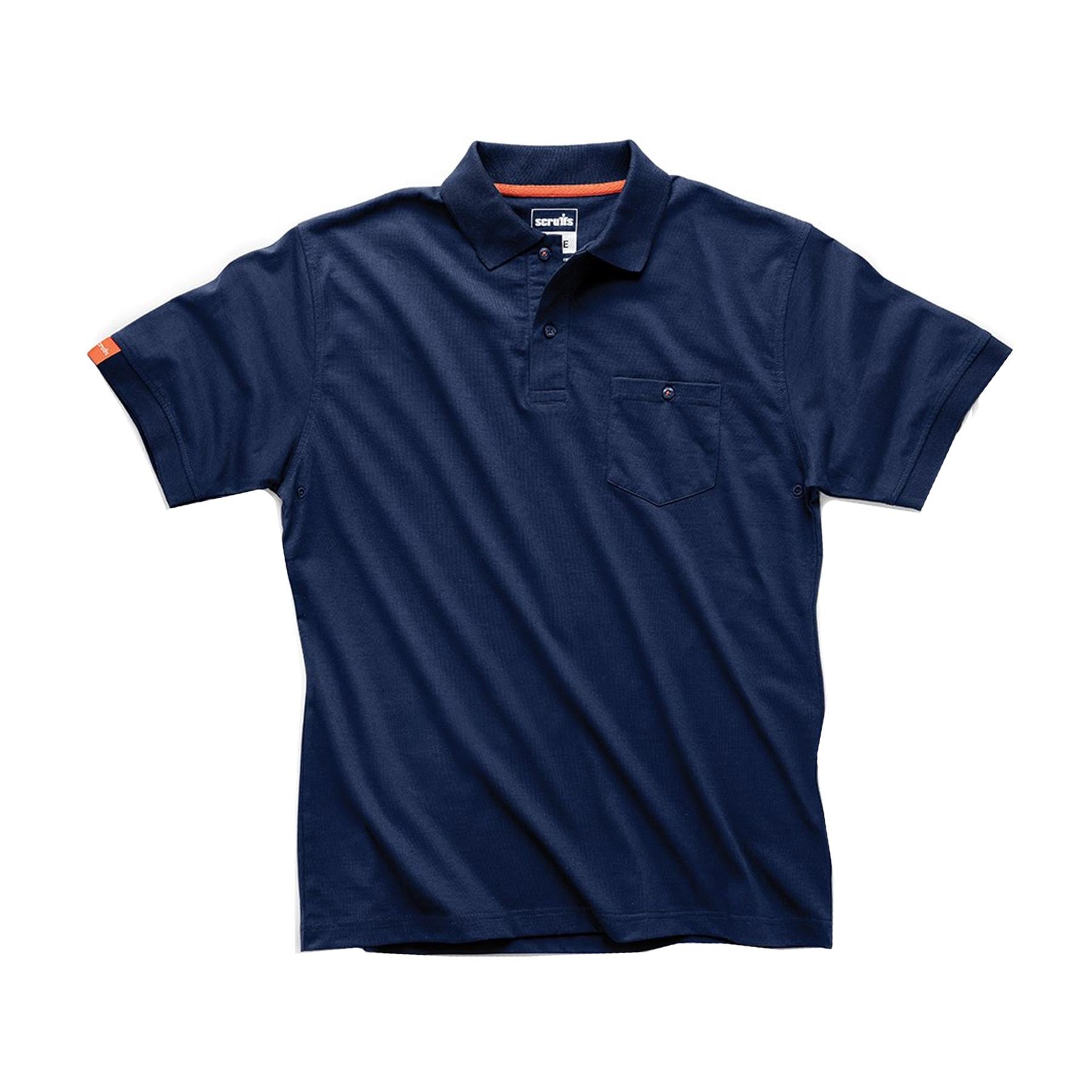 Scruffs Eco Polo Top Work Shirt Navy L | Short Sleeve Workwear