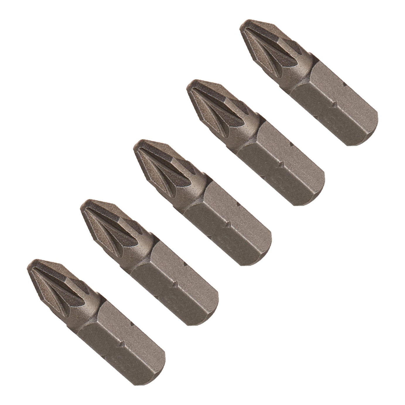 Pozidriv PZ2 Screwdriver Bits CRV Chrome Vanadium Steel 1/4" Hex Drive 5Pcs