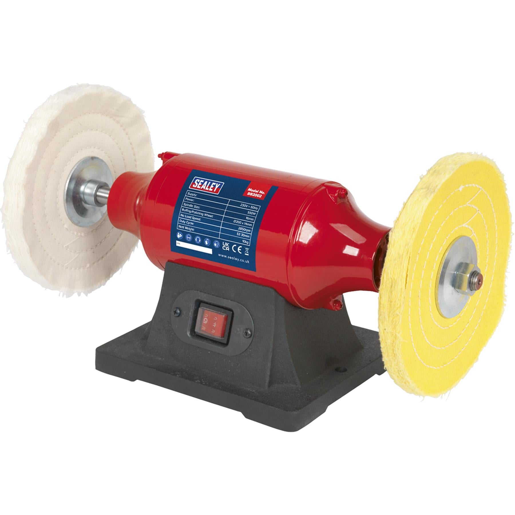 Sealey Bench Mounting Buffer/Polisher 200mm 550W/230V