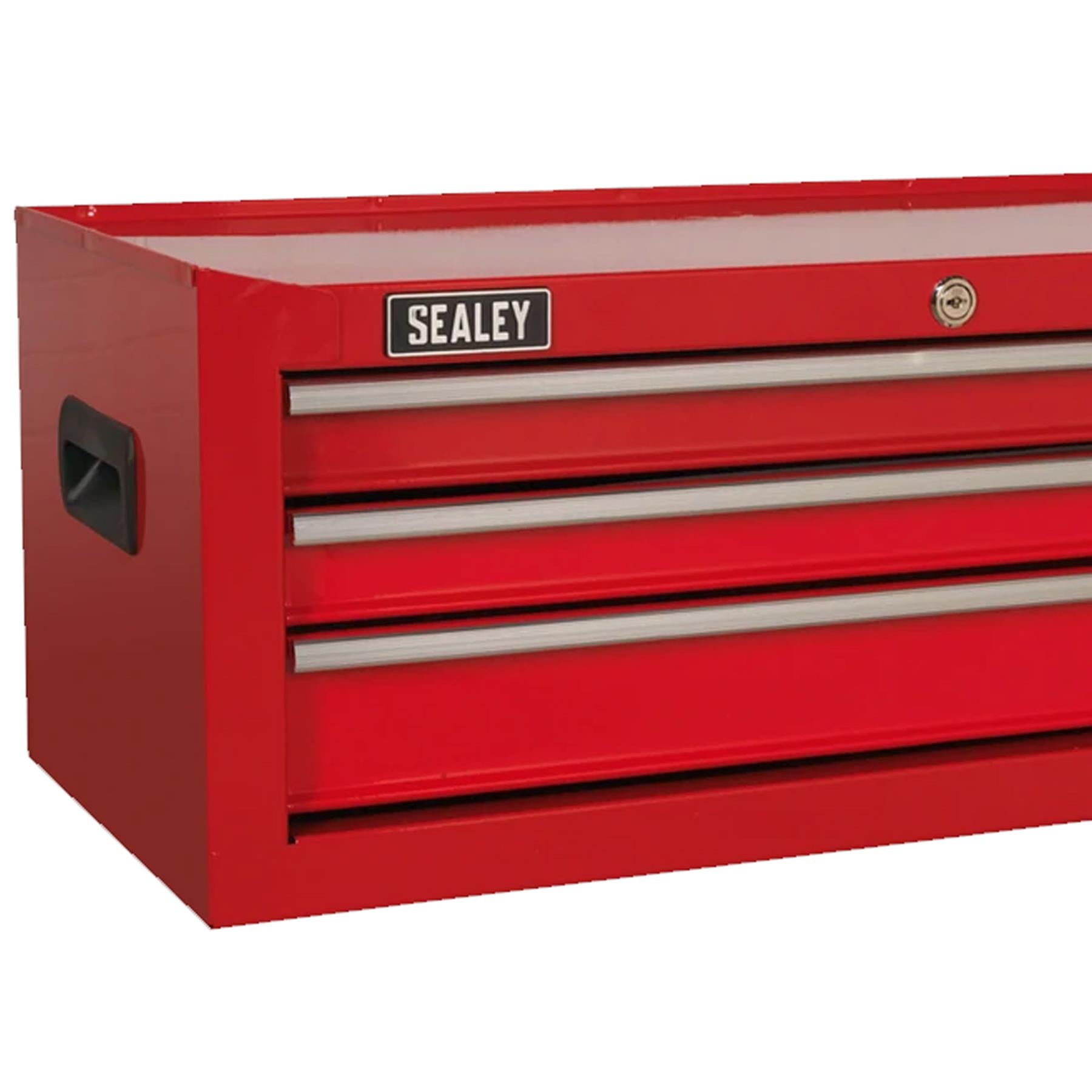 Sealey Mid-Box 3 Drawer with Ball-Bearing Slides - Red