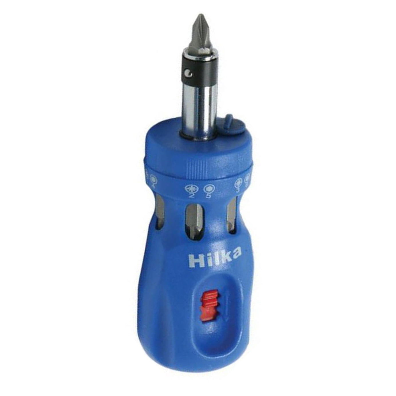 Stubby Ratchet Screwdriver with 12 in1 Hex Philips Pozi Slotted Bits