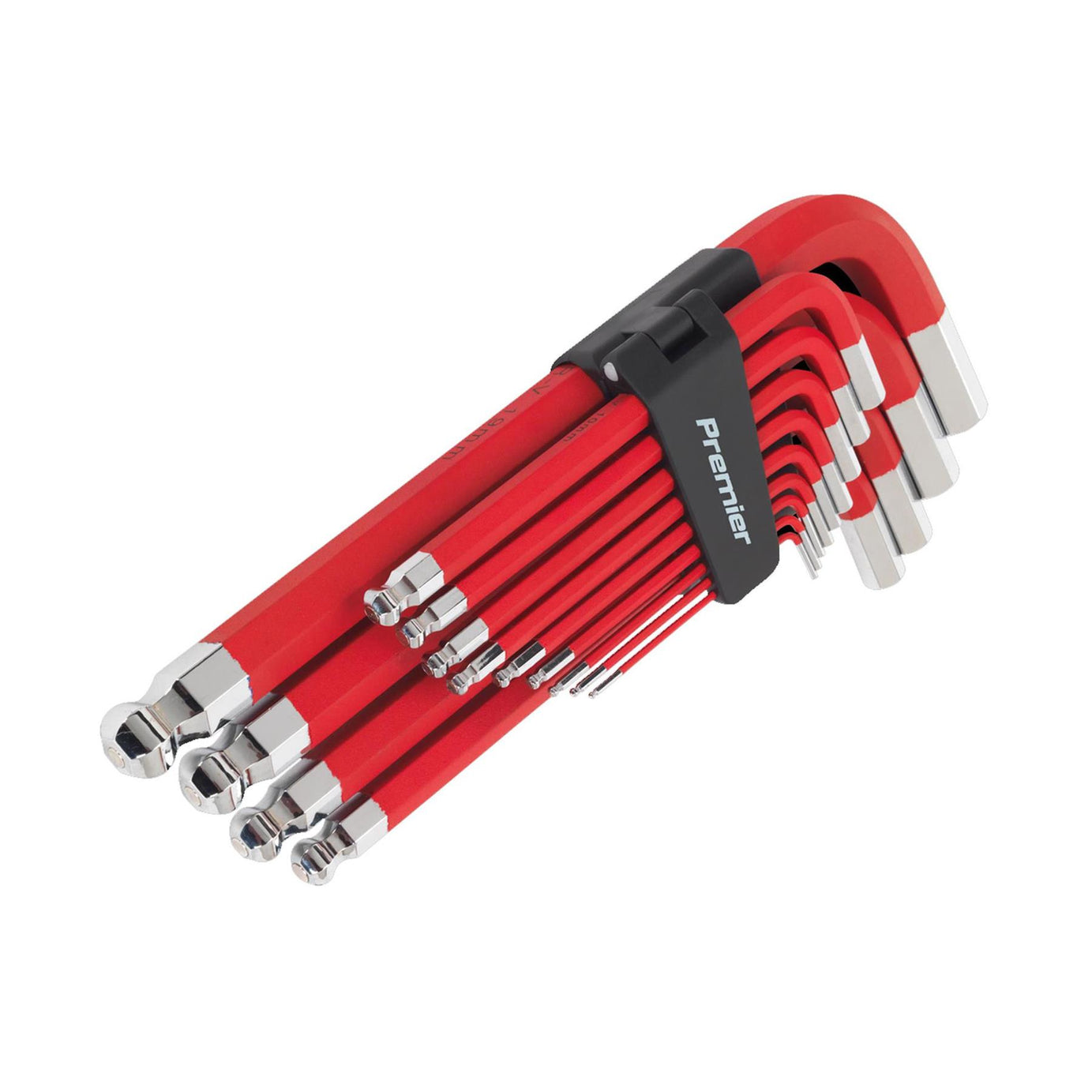 Sealey Jumbo Ball-End Hex Key Set 13pc Anti-Slip - Metric